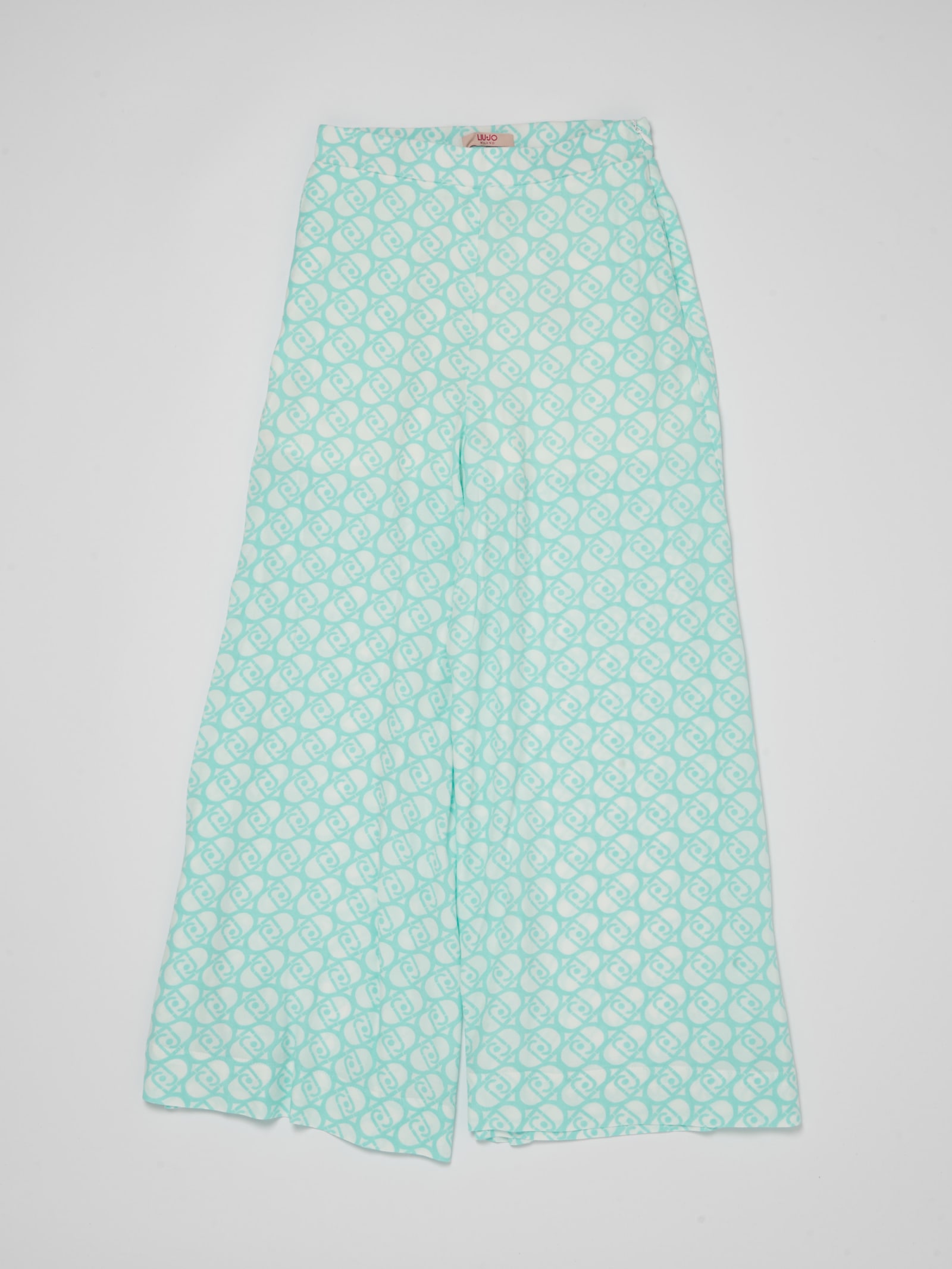 Shop Liu •jo Trousers Trousers In Bianco-verde