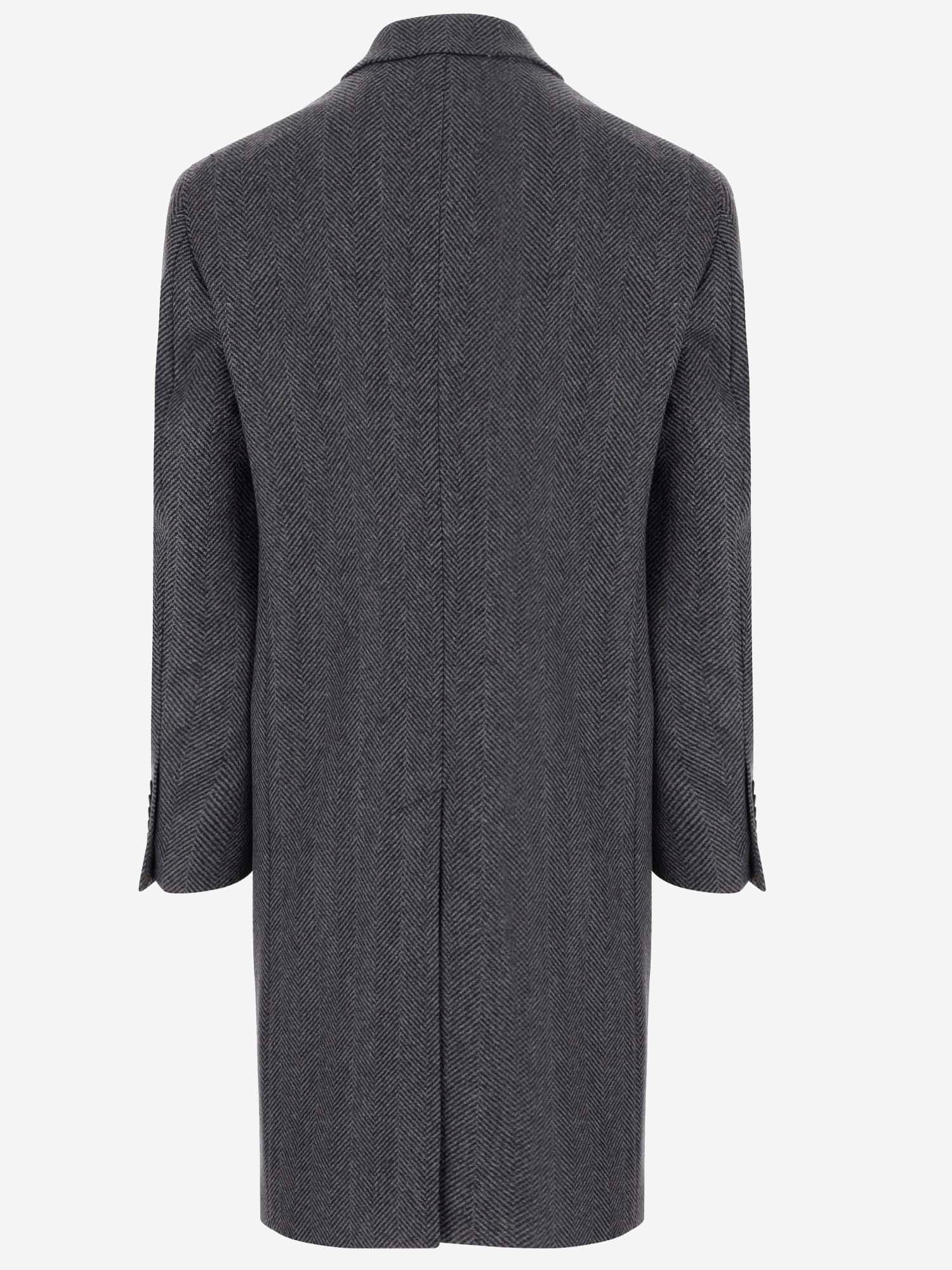 Shop Tagliatore Wool Blend Coat In Grey