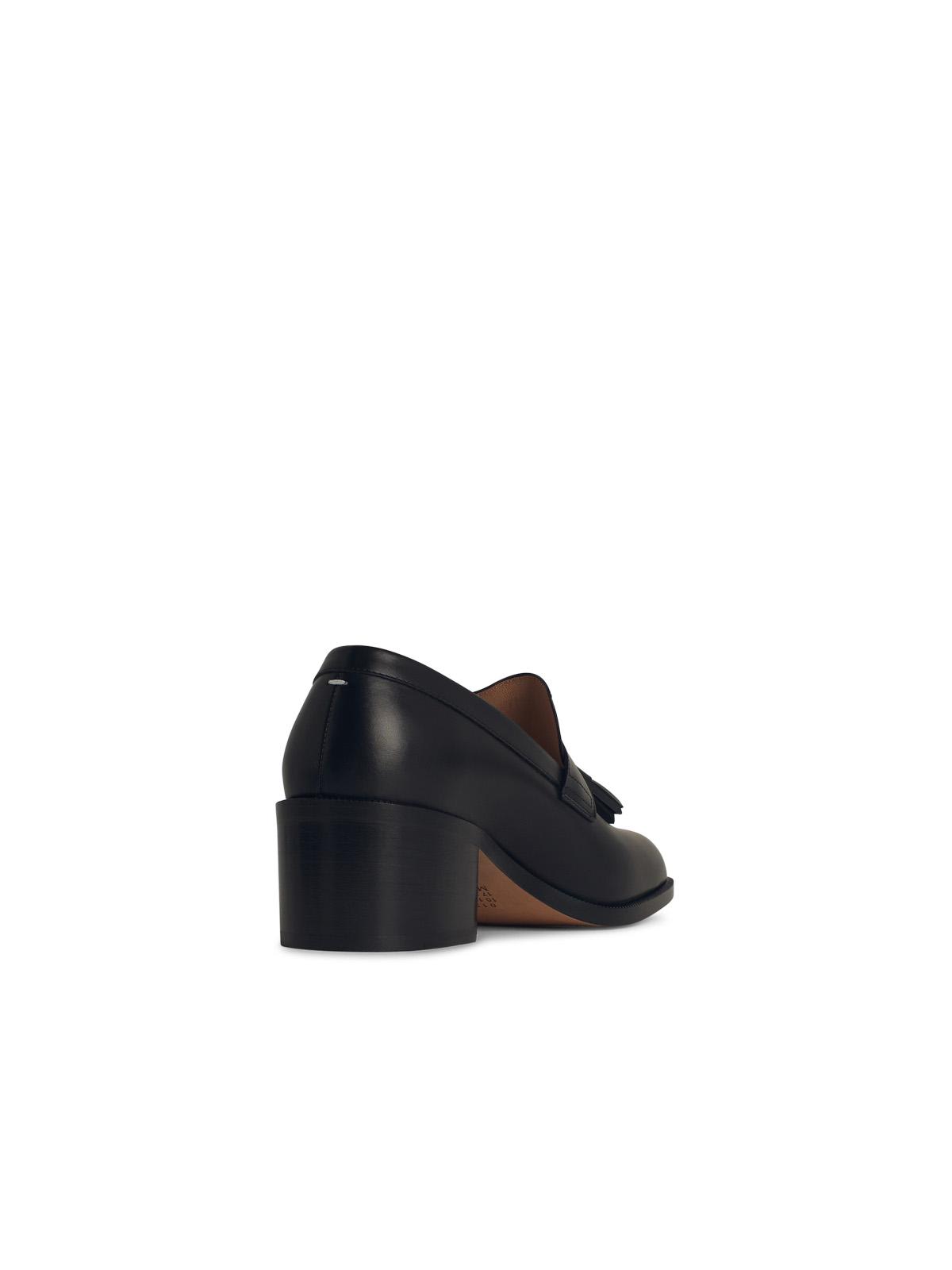 Maison Margiela Tabi Tassel-detail Leather Loafers In Black