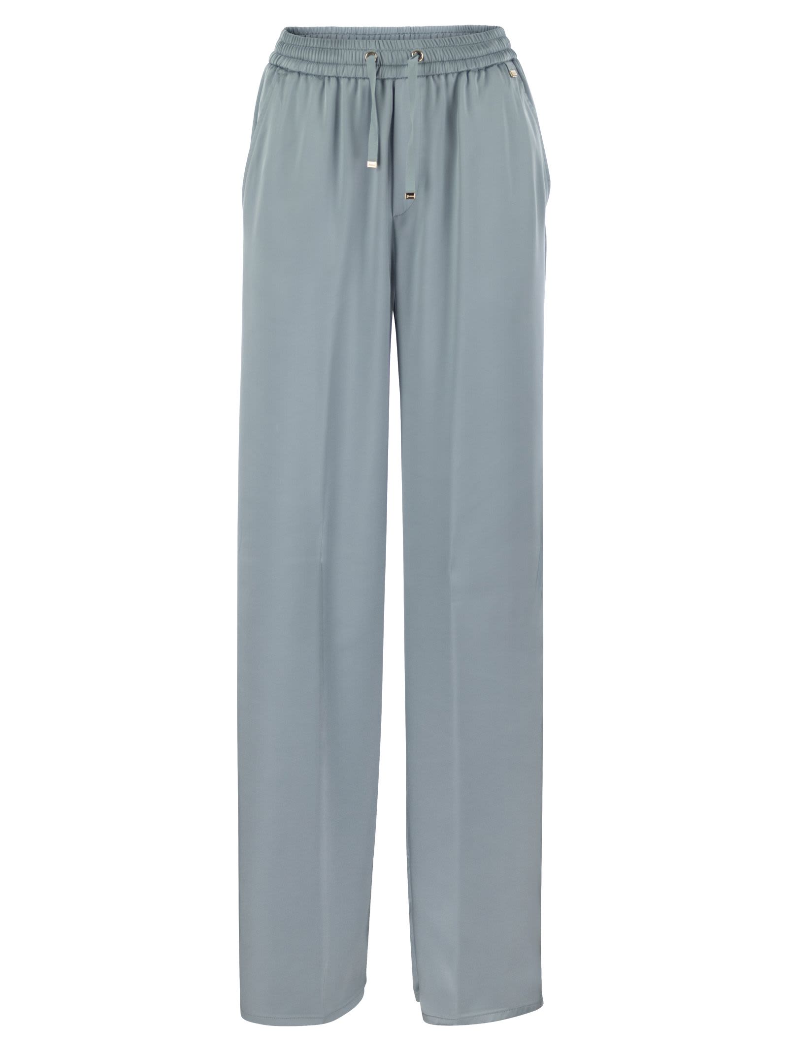 Herno Satin Trousers With Elasticated Waistband