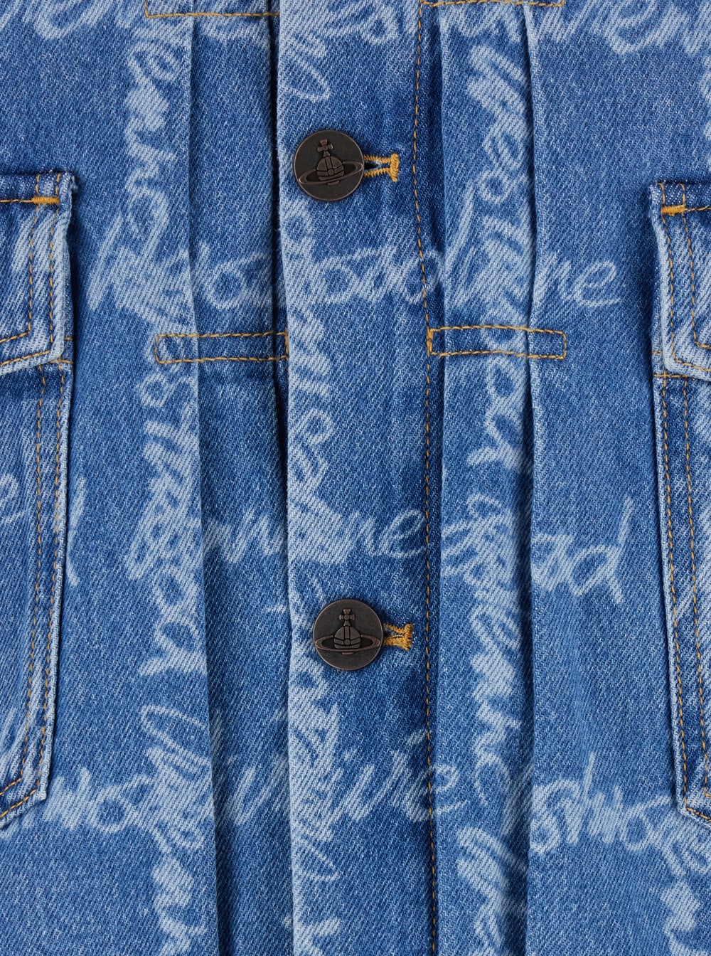 Vivienne Westwood Marlene Jacket Laser Denim Vw-grid-blue Xl Men In Blu