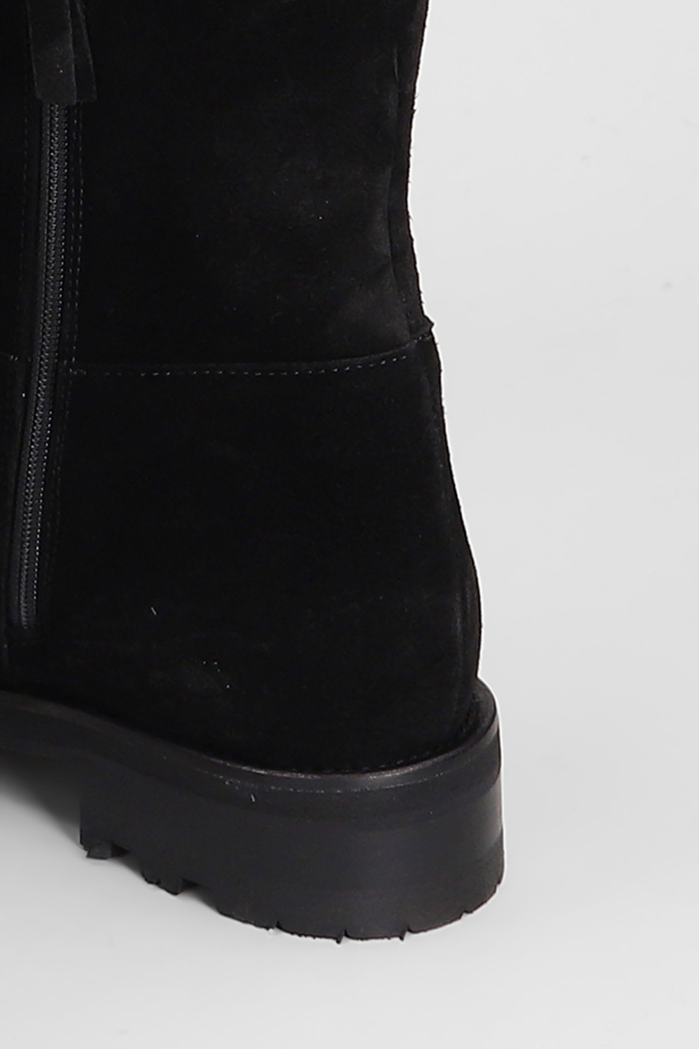 Roberto Festa Luz Low Heels Boots In Black Suede In Multi