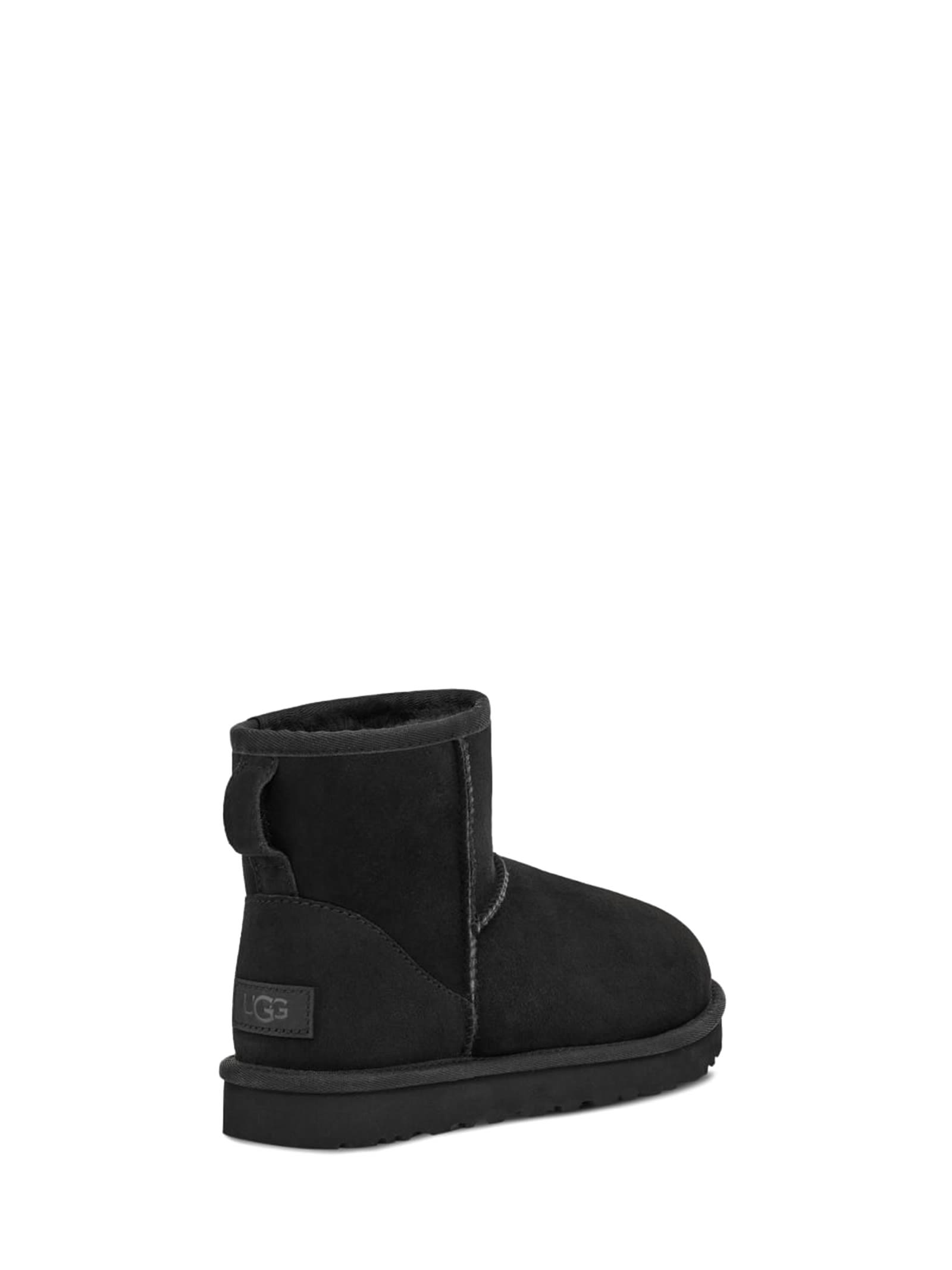Ugg Classic Mini Ii Shearling Ankle Boots - Women's - Rubber/sheep Skin/shearling In Black