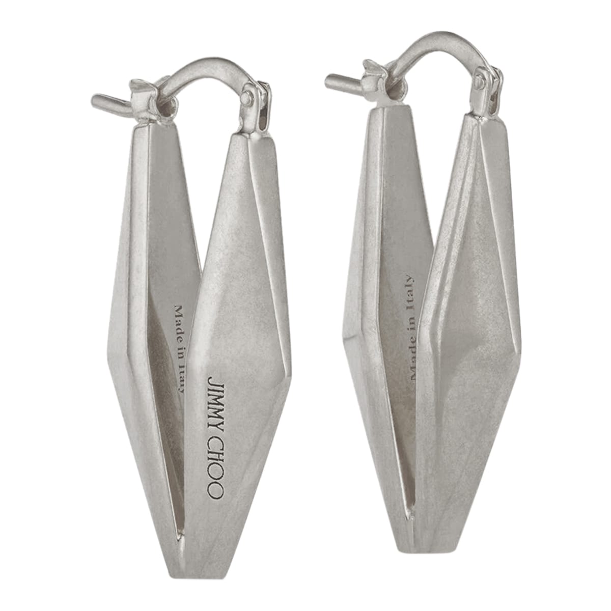 Shop Jimmy Choo Diamond Earrings In Silver