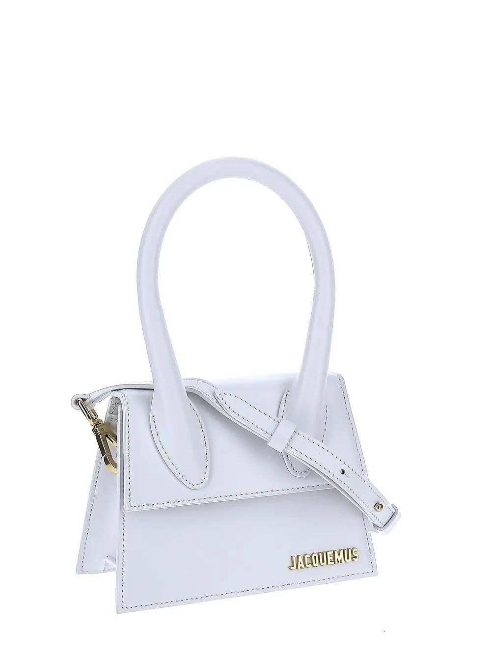 Shop Jacquemus Le Chiquito Moyen Handbag In 100 White