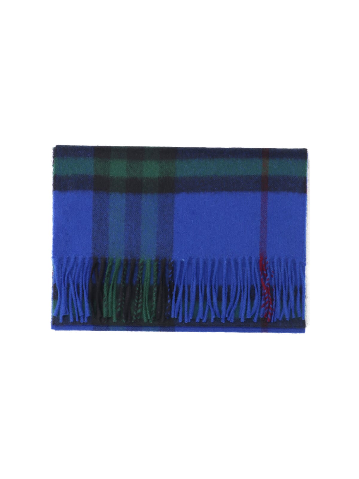 Burberry Check Cashmere Scarf In Blue