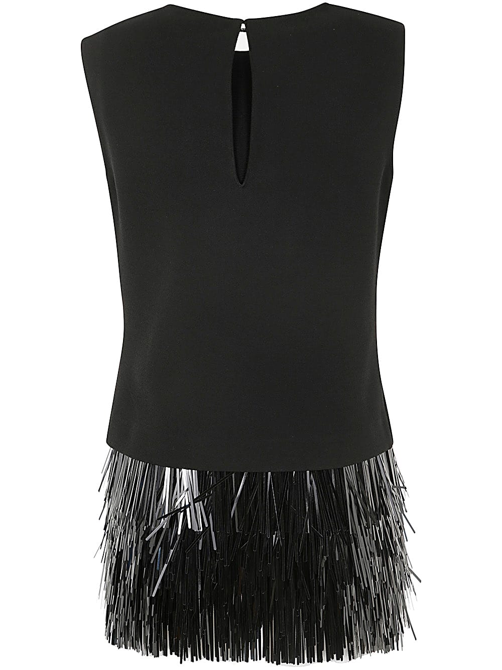 Shop Liviana Conti Fringes Blouse In Black