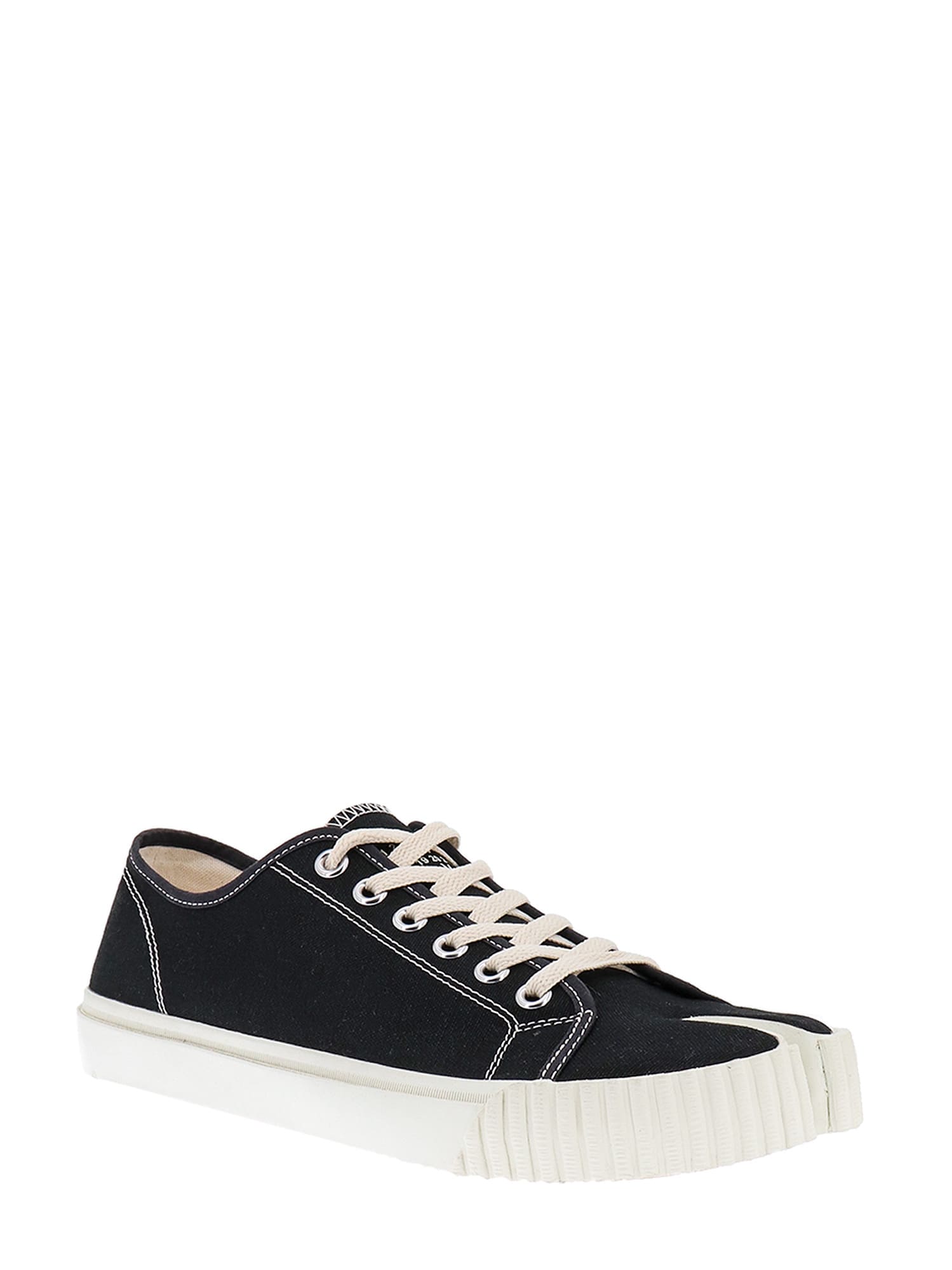 Shop Maison Margiela Tabi Sneakers In Black