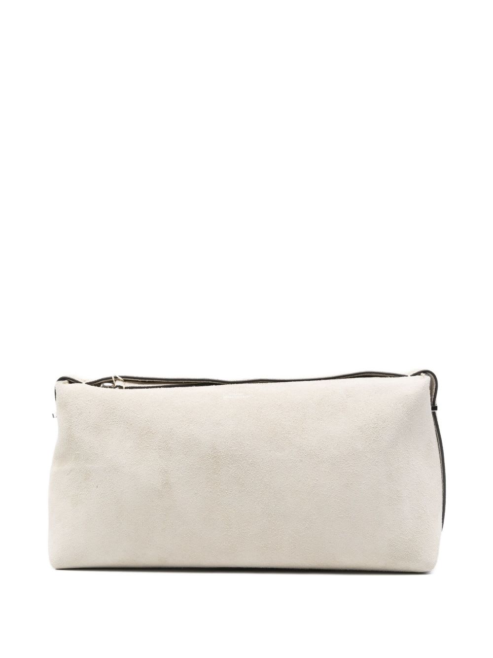 Totême Suede Leather Clutch In White
