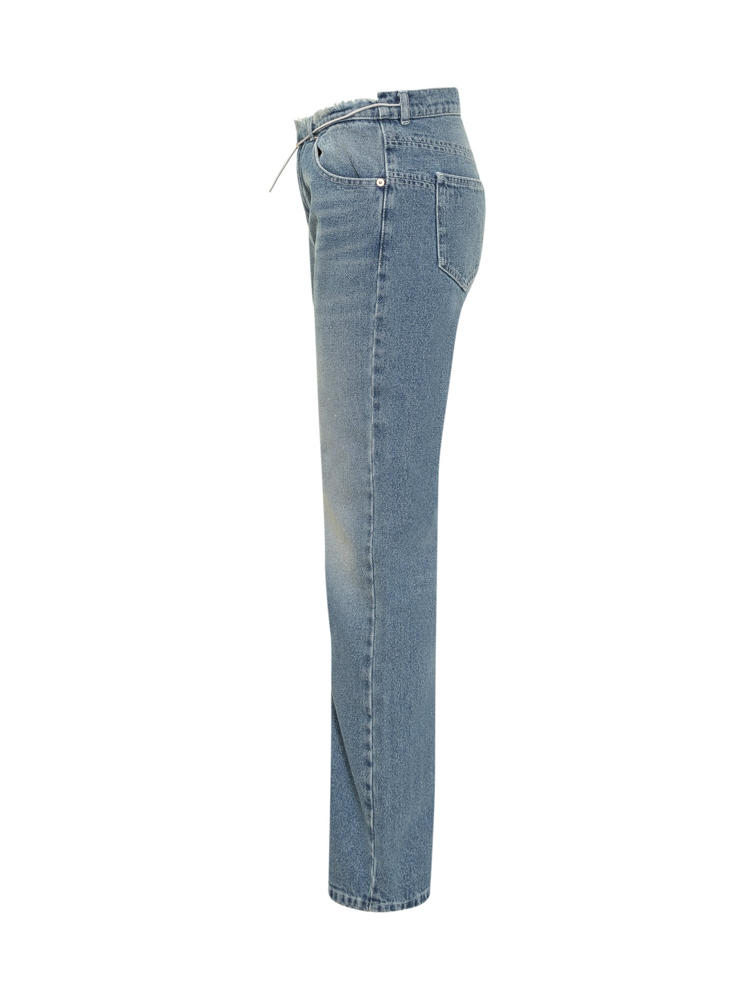 Shop Cormio Long Jeans In Blue Denim