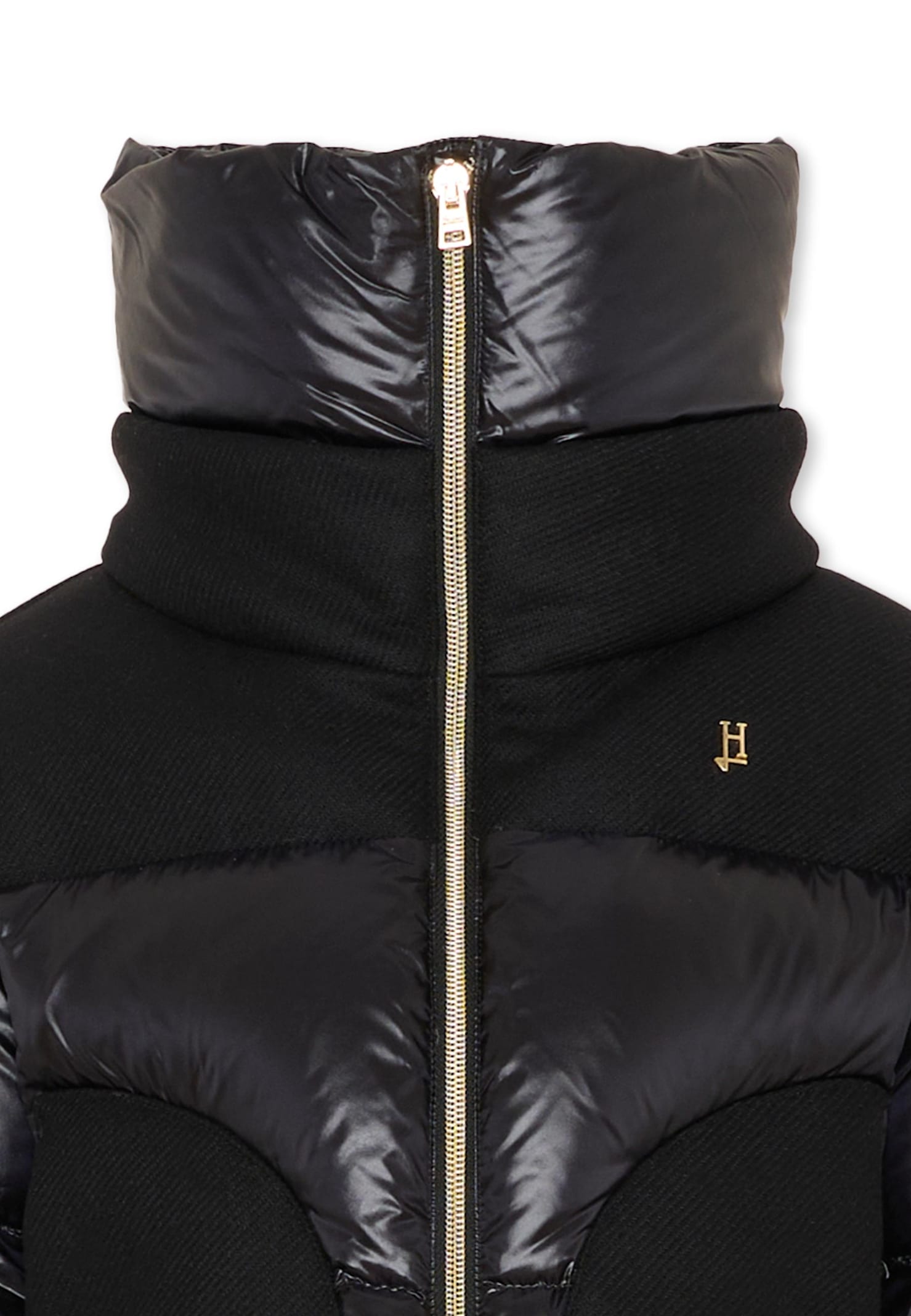 Herno Quilted Panelled Padded Jacket In Animal Print