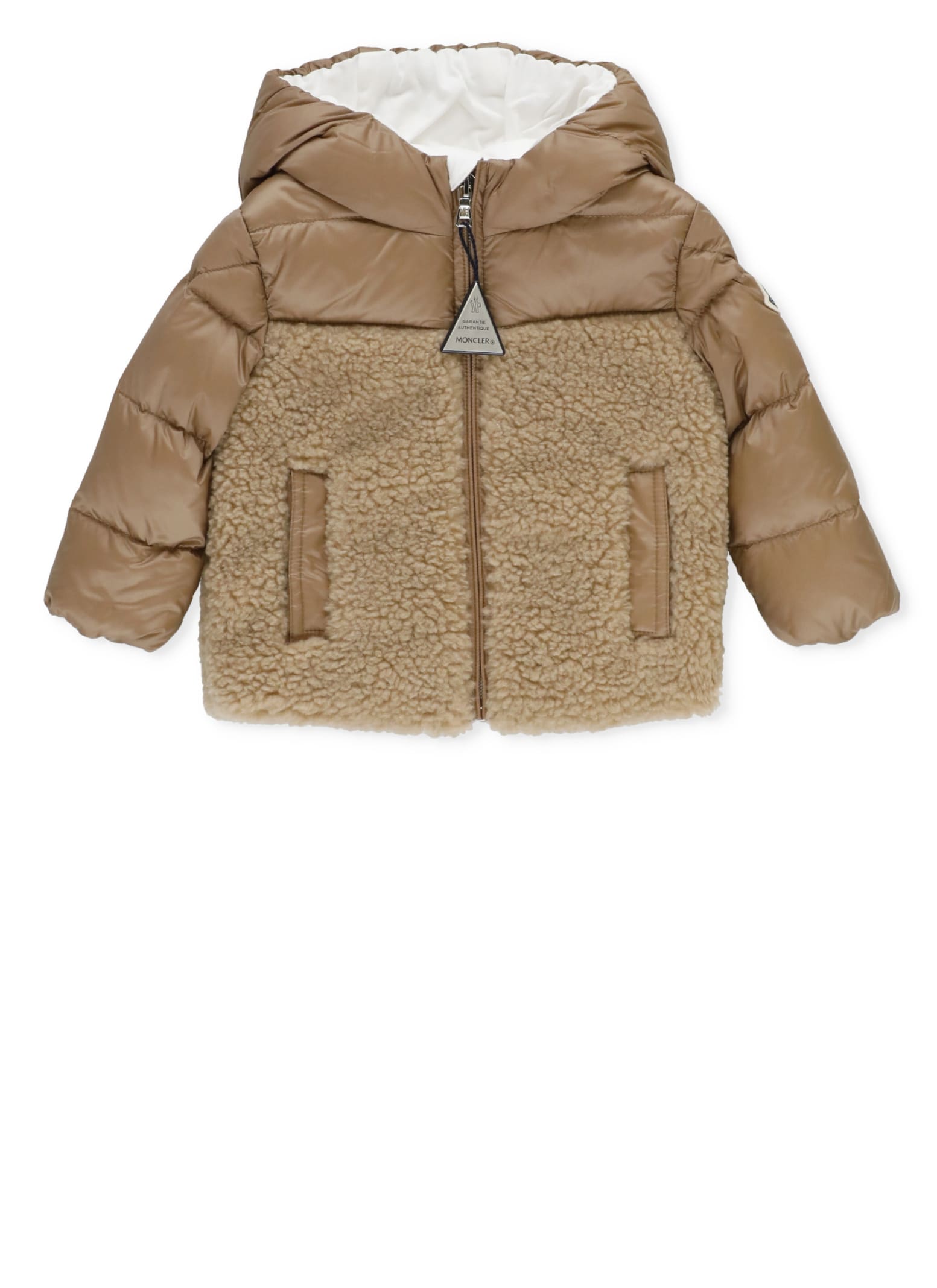 Moncler Babies' Amin Down Jacket In Naturale