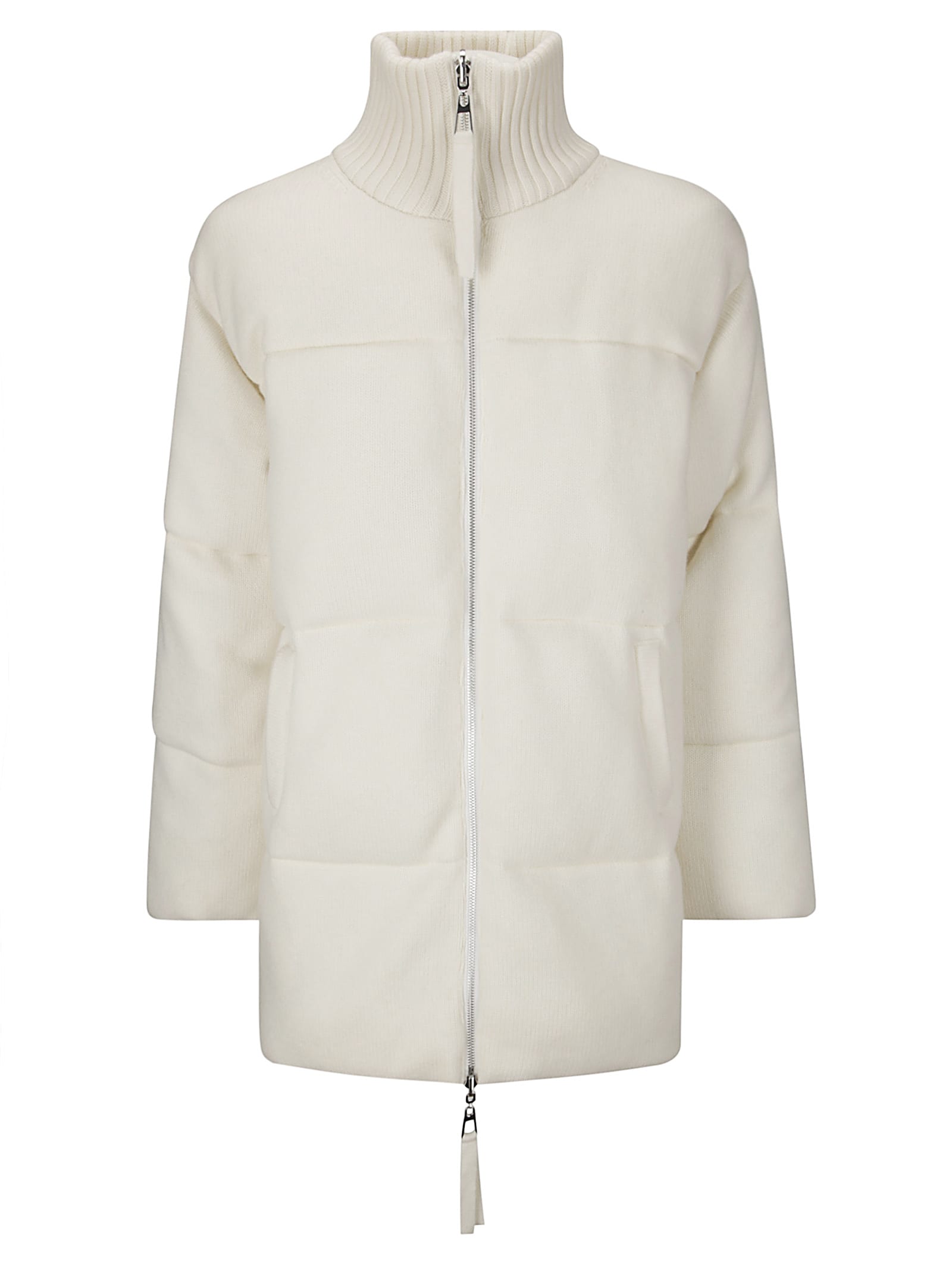 Parosh last Cream Wool Blend Down Jacket