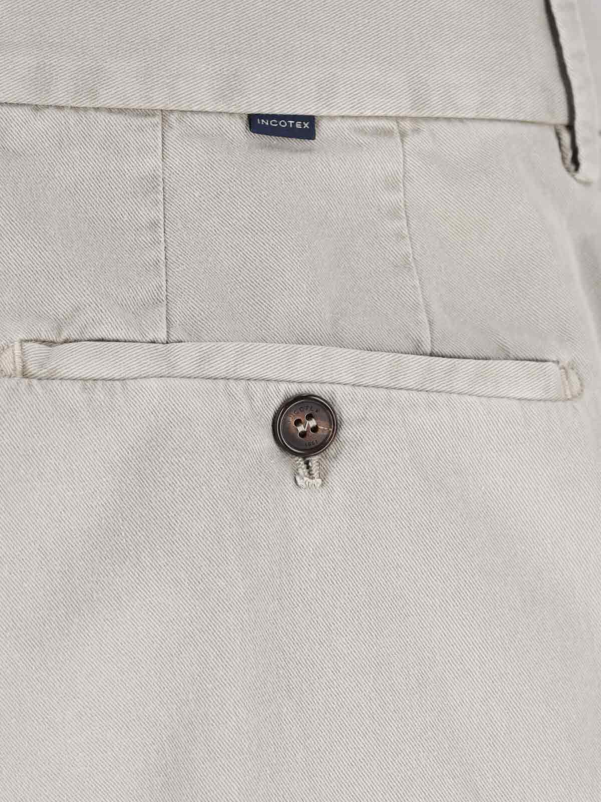 Incotex High-waisted Beige Chino Pants With Straight Leg Design In Beige
