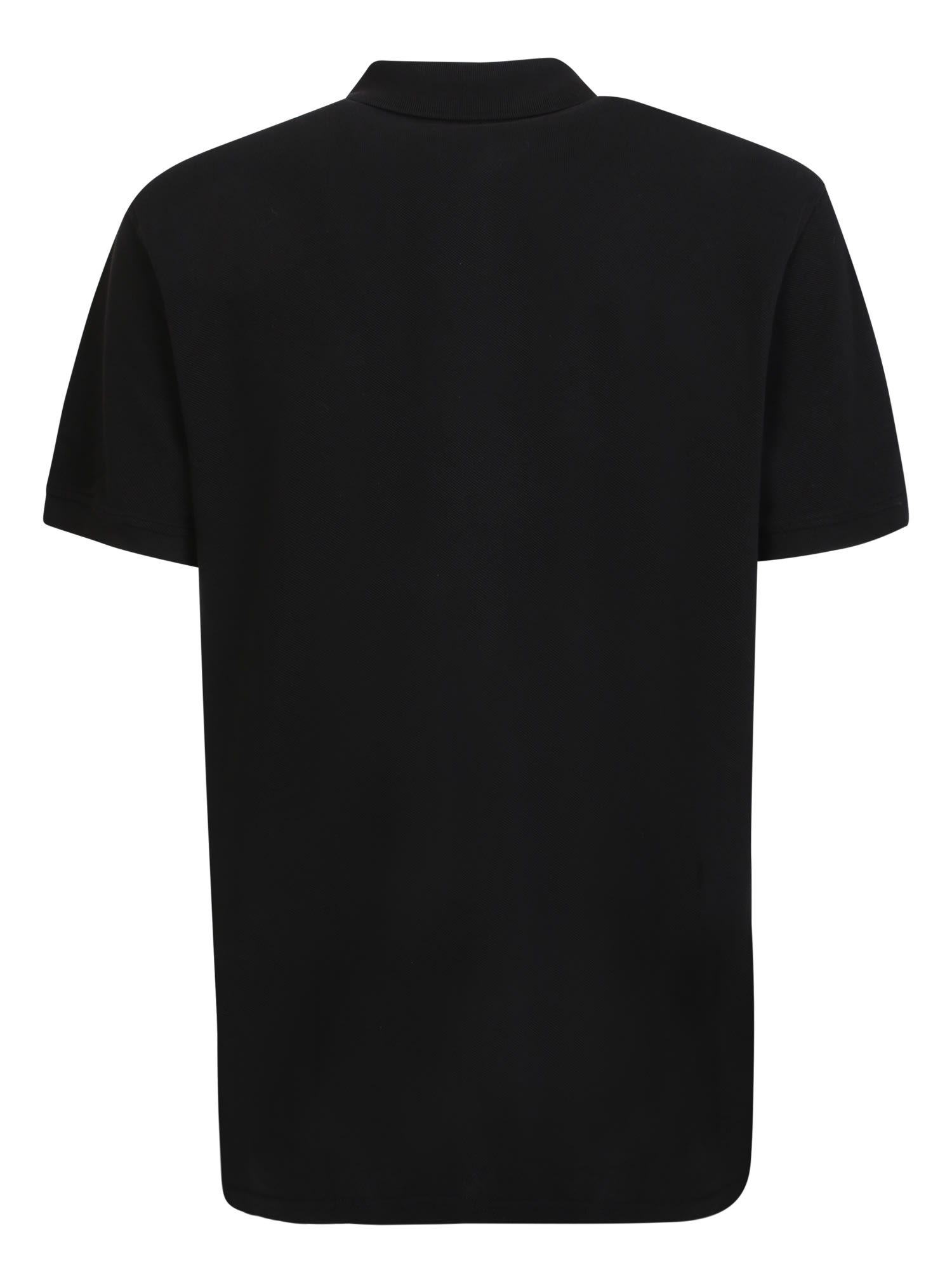 Shop Kenzo Logo-patch Black Polo Shirt