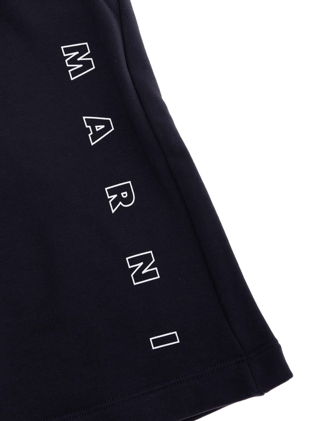 Marni Blue Shorts With Elastic Waist And Logo Lettering On The Front In Cotton Boy In Blu