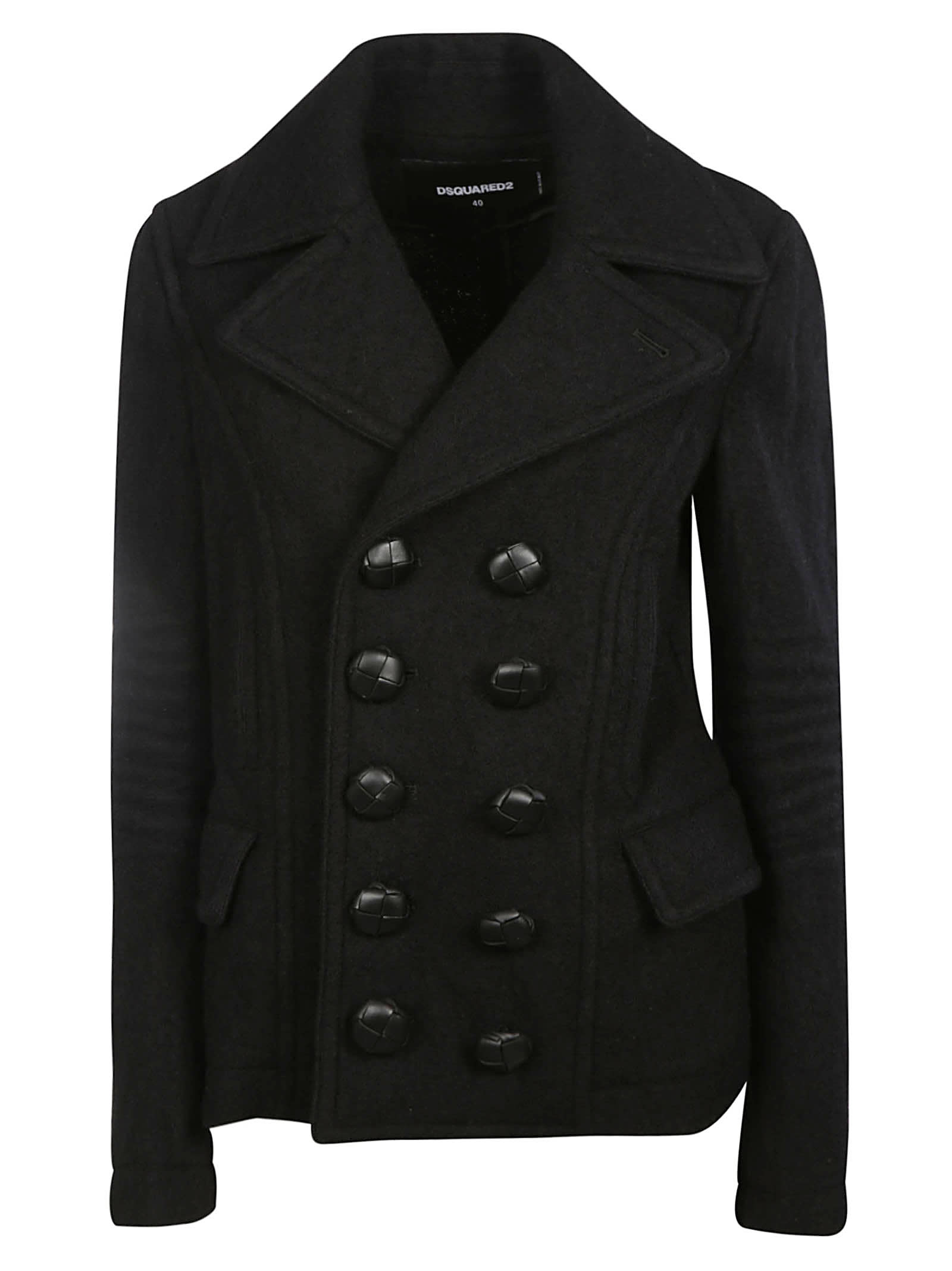 Dsquared2 Double-breasted Plain Peacoat