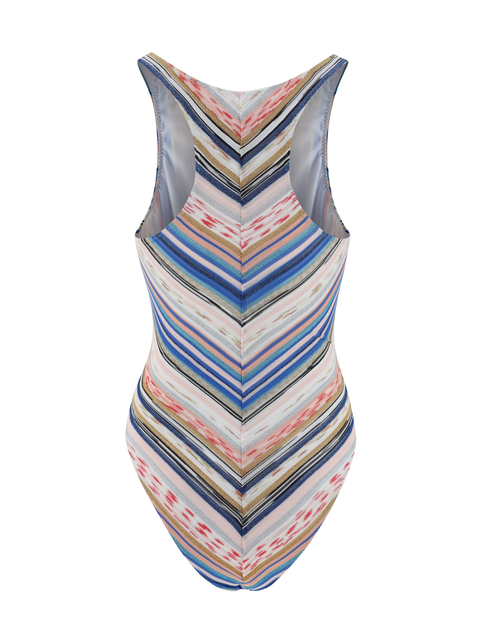 Shop Missoni Swimsuit In Blue Base Space Dyed