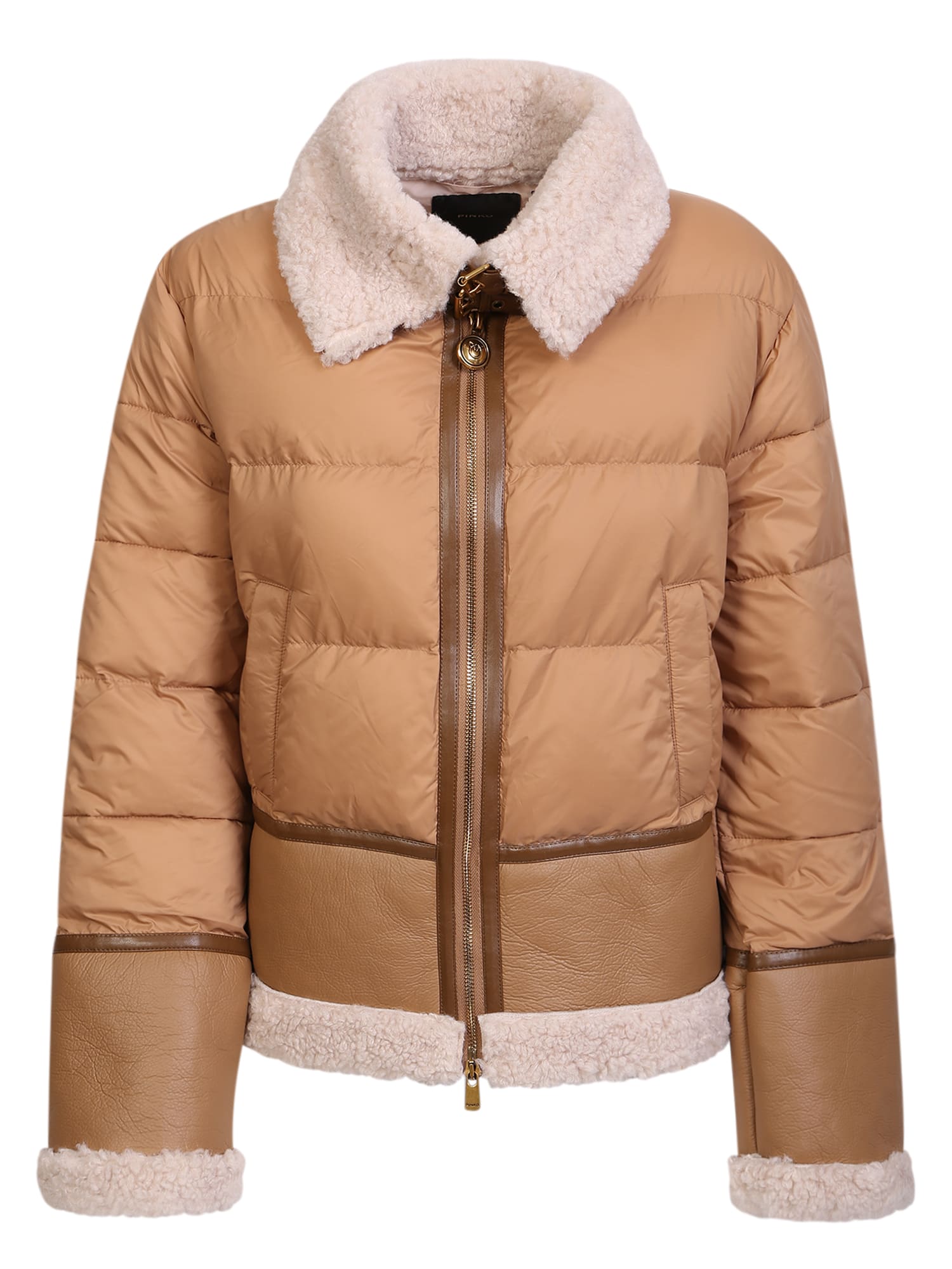 Pinko Iside Jacket With Faux Shearling