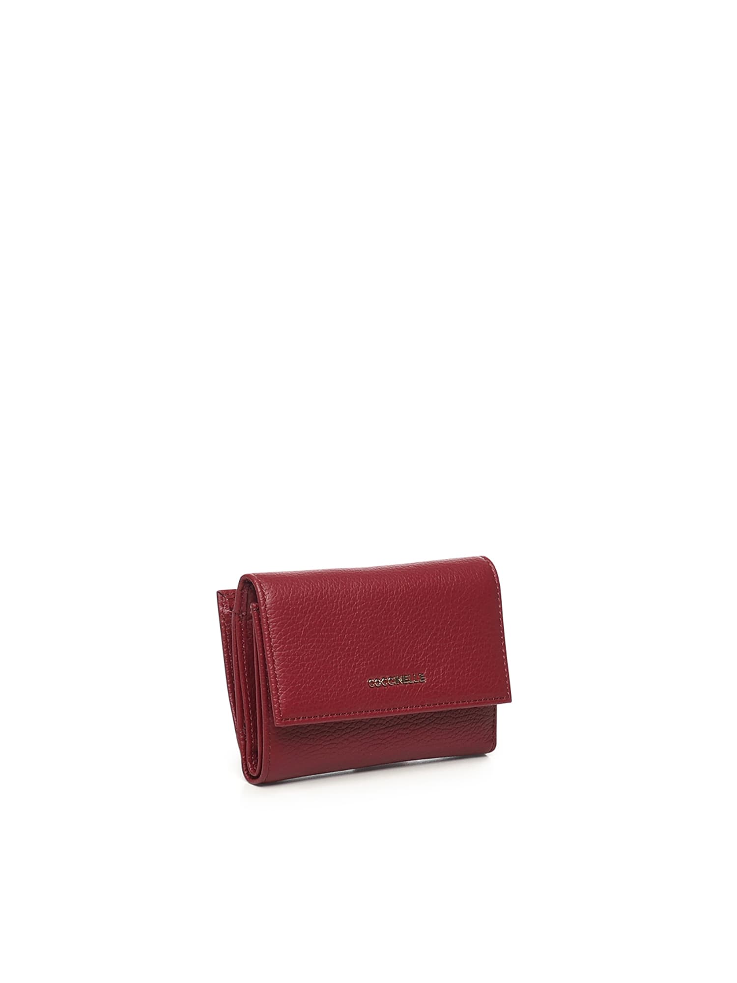 Coccinelle Metallic Soft Wallet In Brown