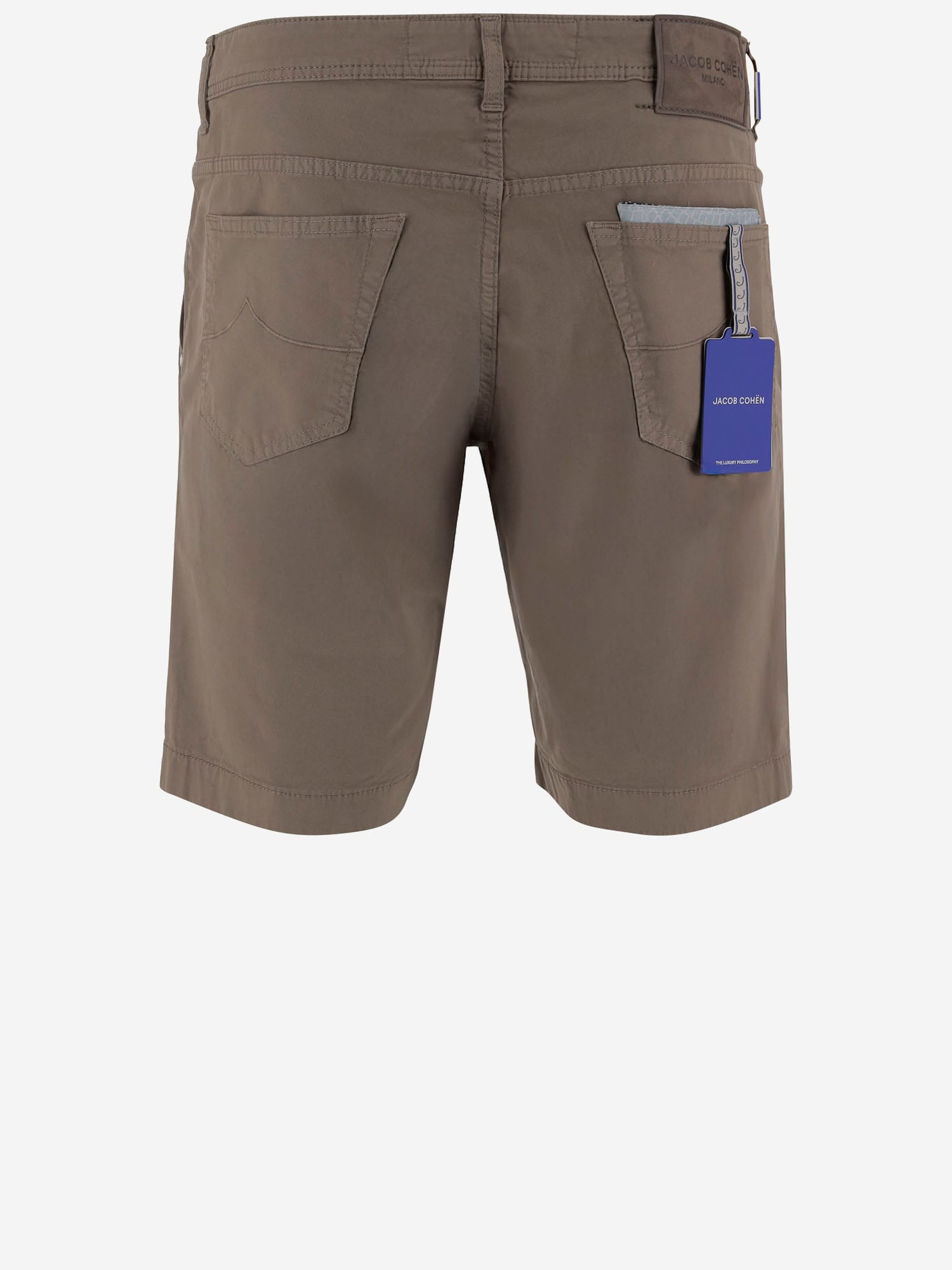 Jacob Cohen Stretch Cotton Short Pants In Beige