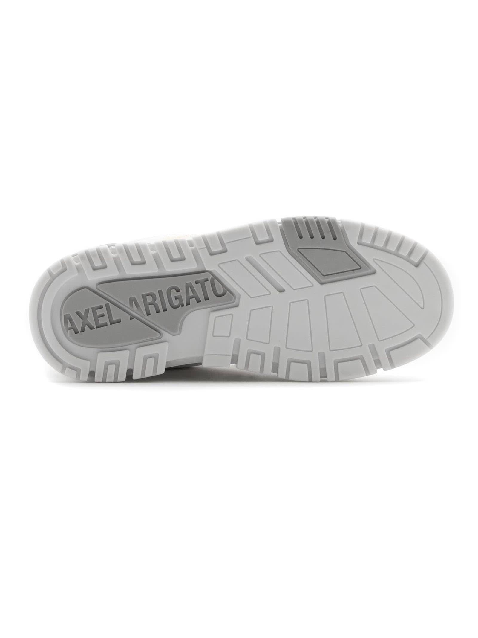 Shop Axel Arigato White And Grey Area Haze Sneaker