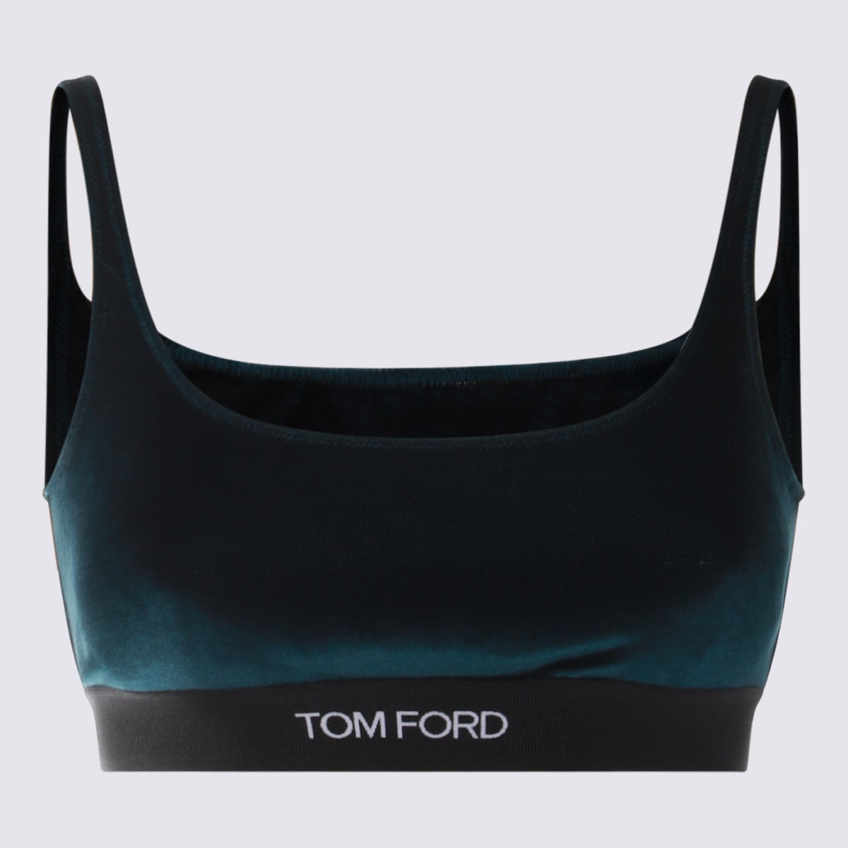 Shop Tom Ford Dark Green Top In Dark Emerald