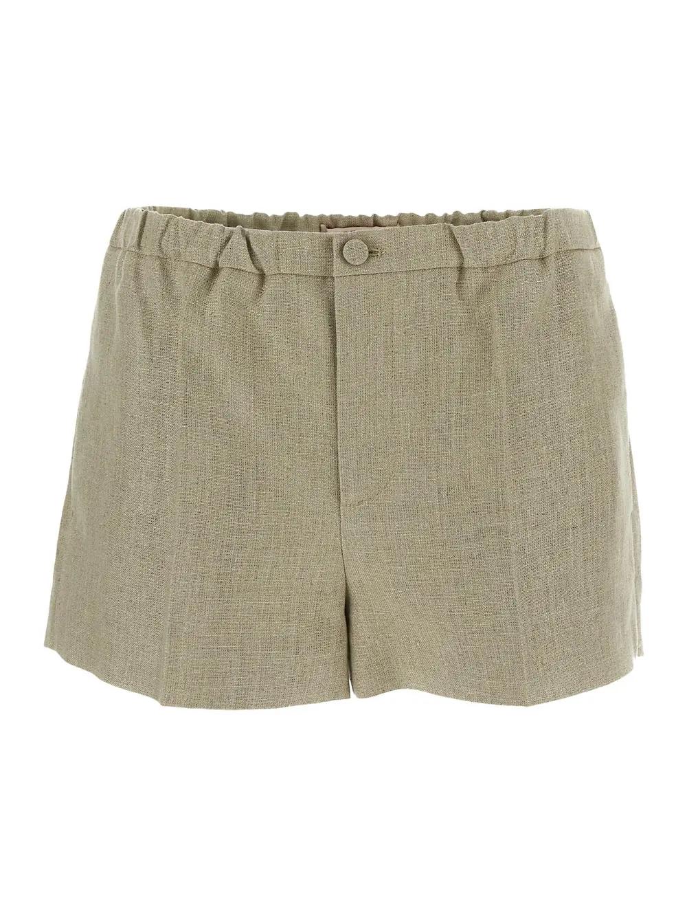 Shop Valentino Linen Shorts