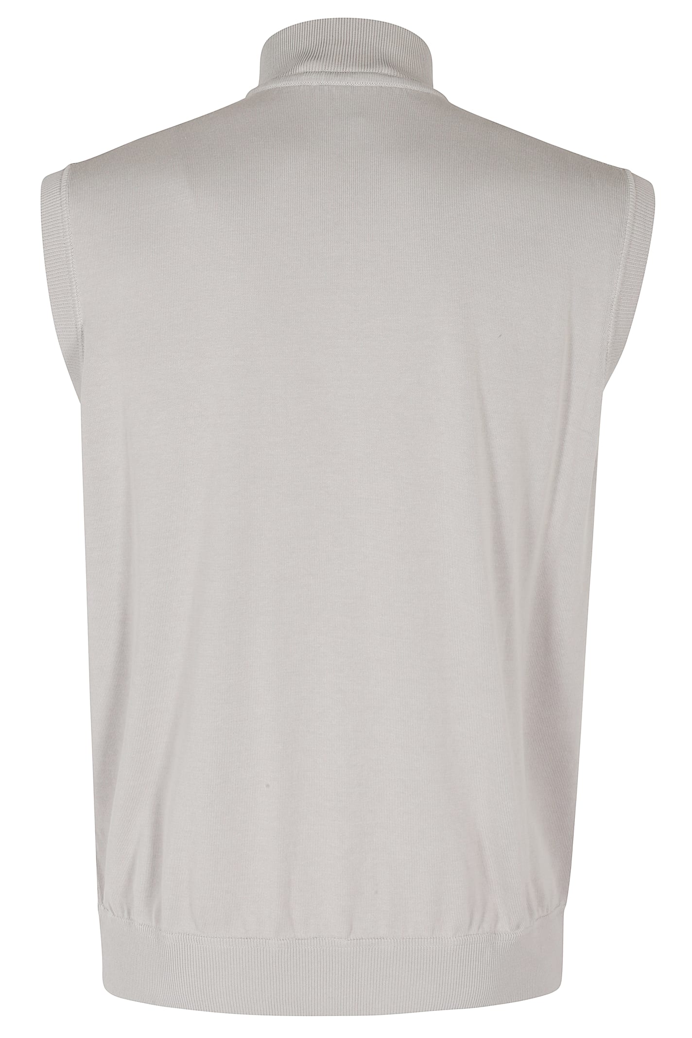 Filippo De Laurentiis Bomber Zip Smanicato In Maglia Di Cotone