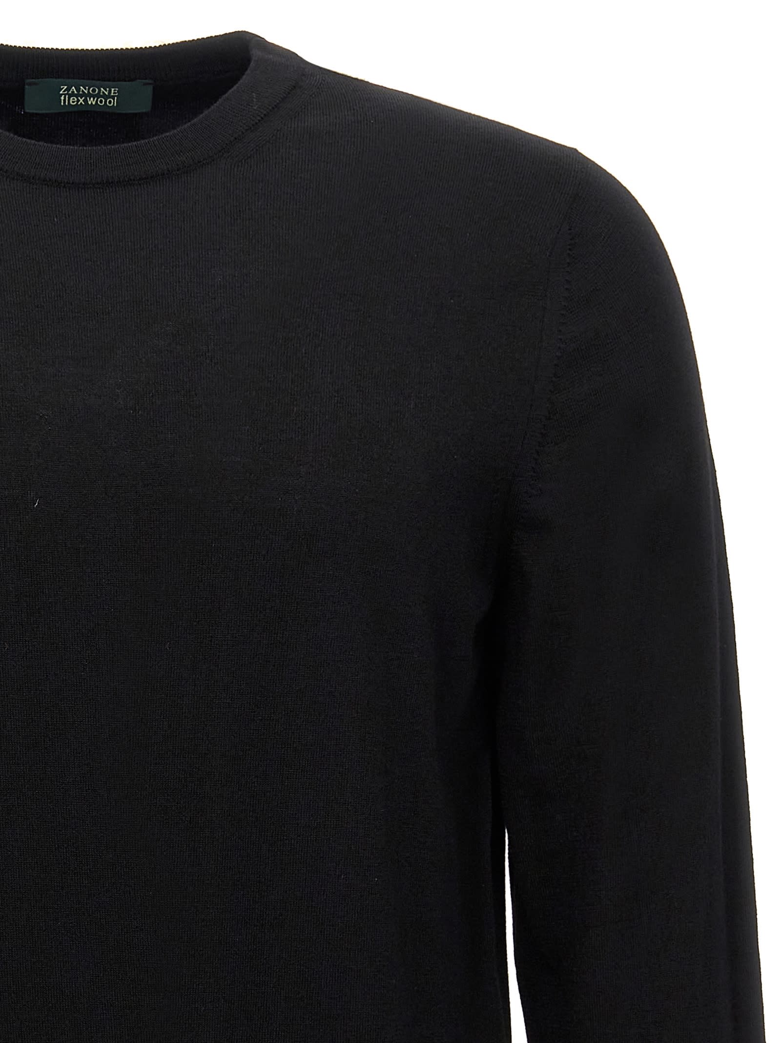 Shop Zanone Wool Sweater In Black