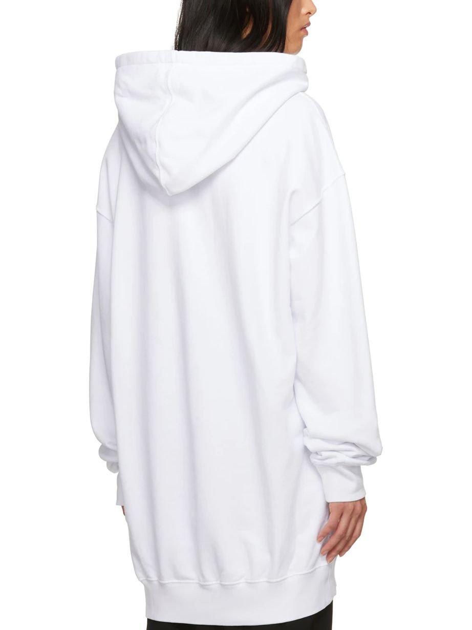 Shop Ann Demeulemeester Annemarie Feather Printed Hoodie In White
