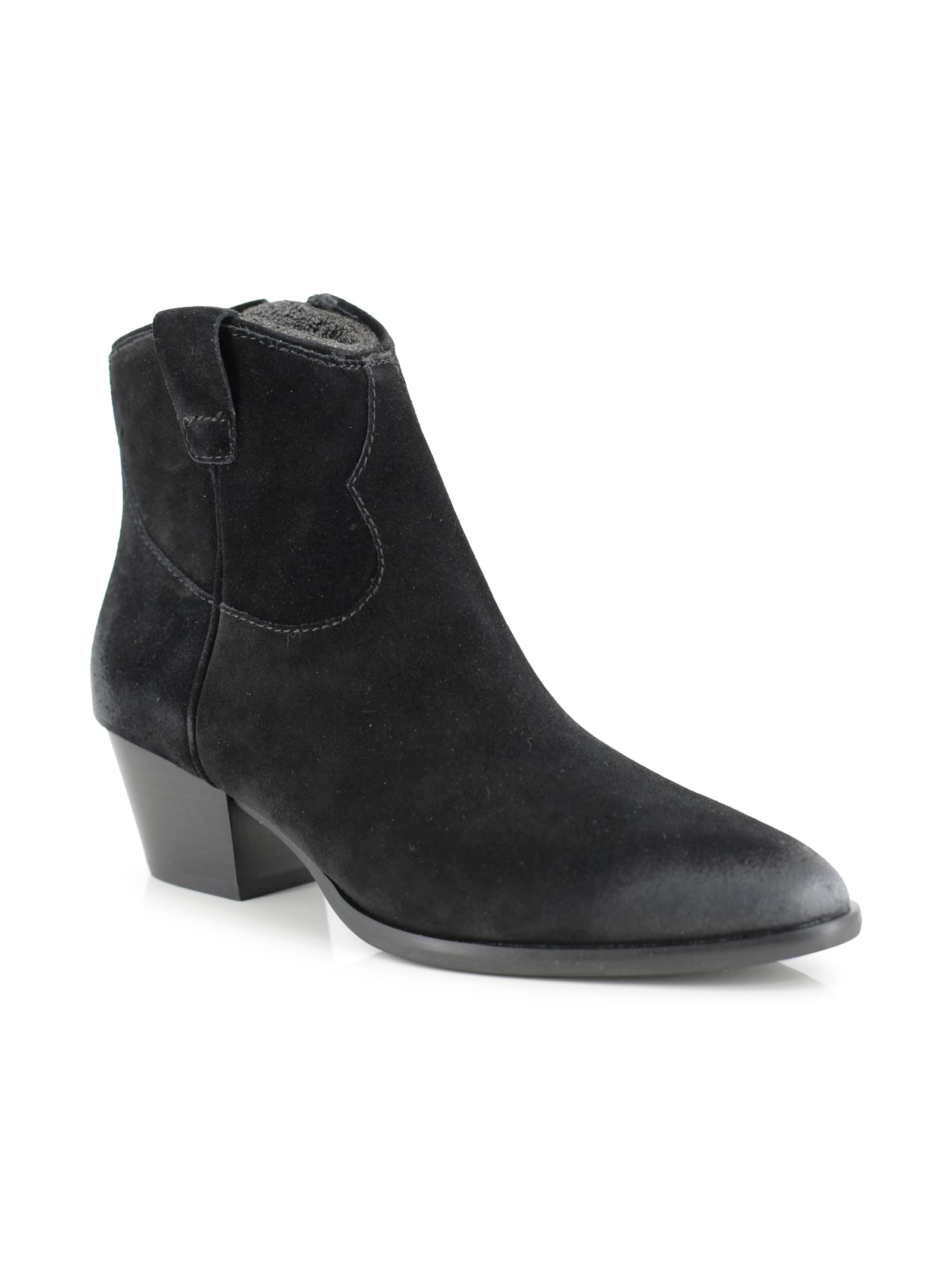 Ash Suede Fame Ankle Boots In Black