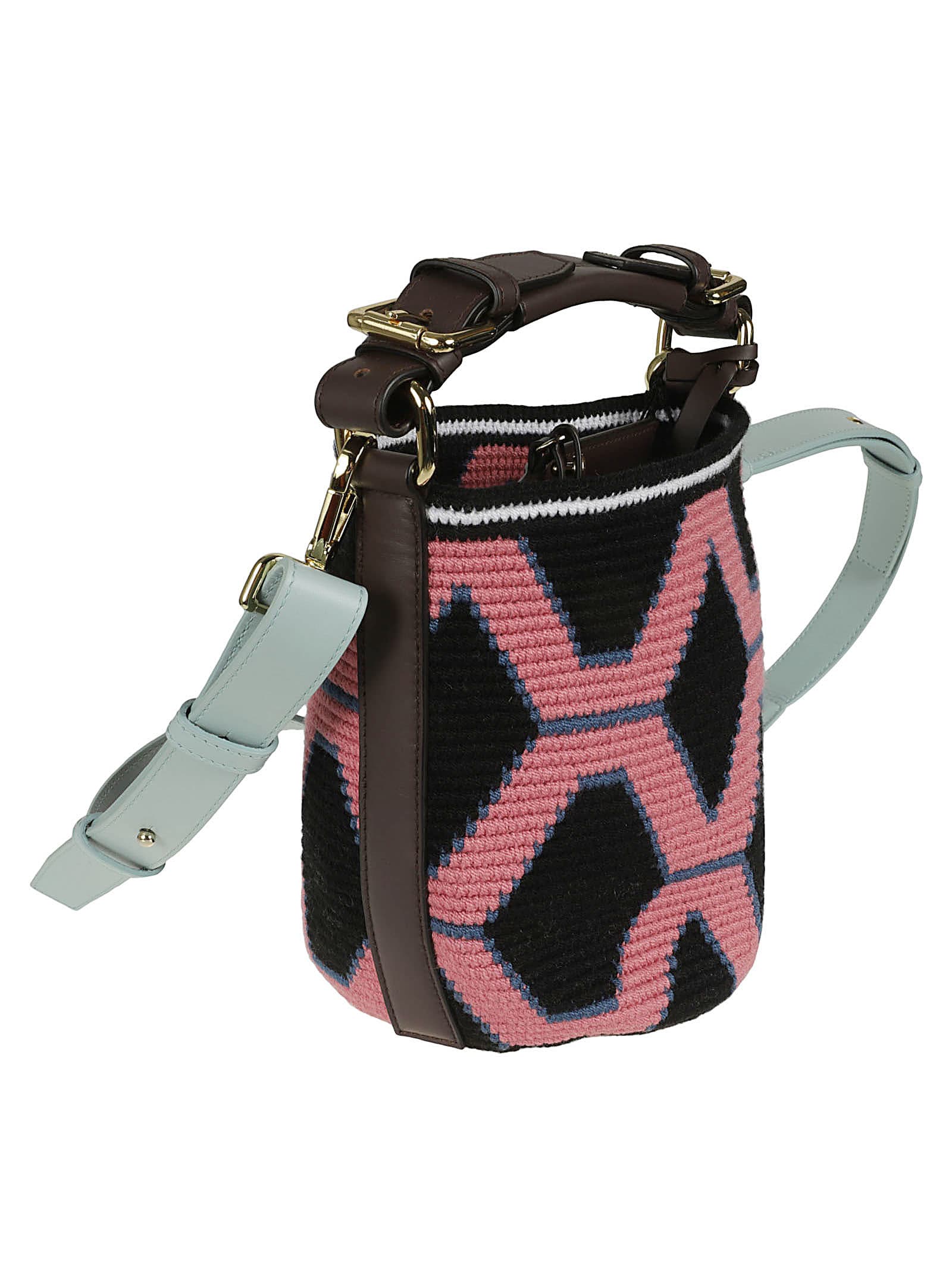 Shop Colville Multi-strap Bucket Bag In Nero/rosa