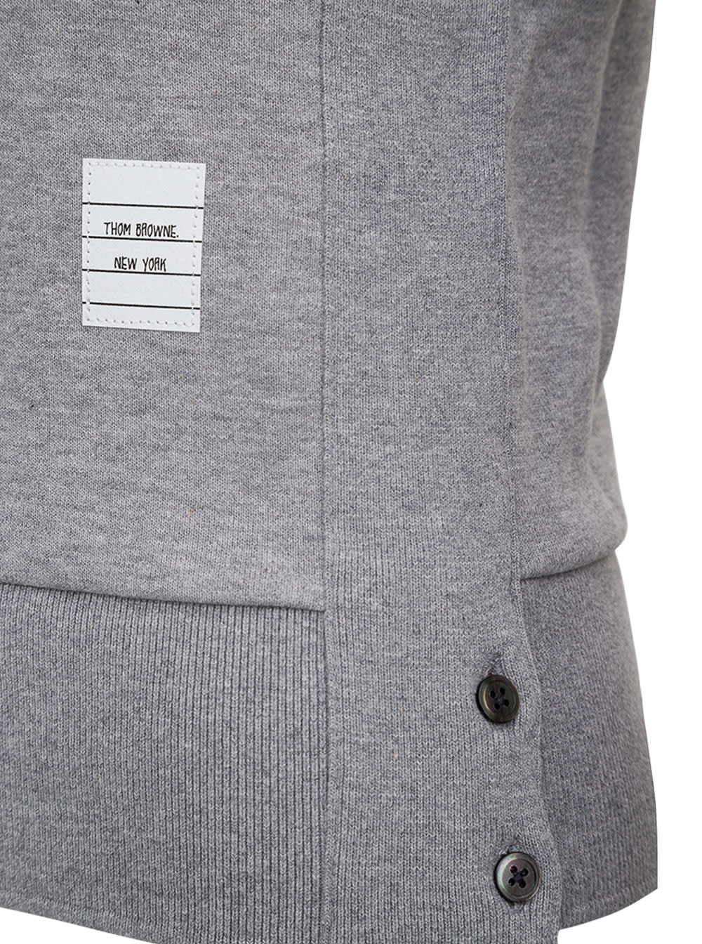 Shop Thom Browne Gray Jersey Sweatshirt With 4bar Detail In Grey