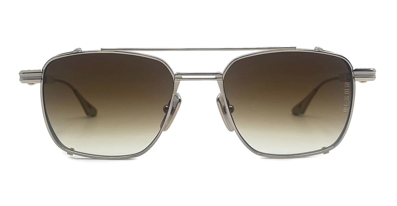 Shop Dita Epiluxury 19 - White Gold / Antique Yellow Gold Sunglasses