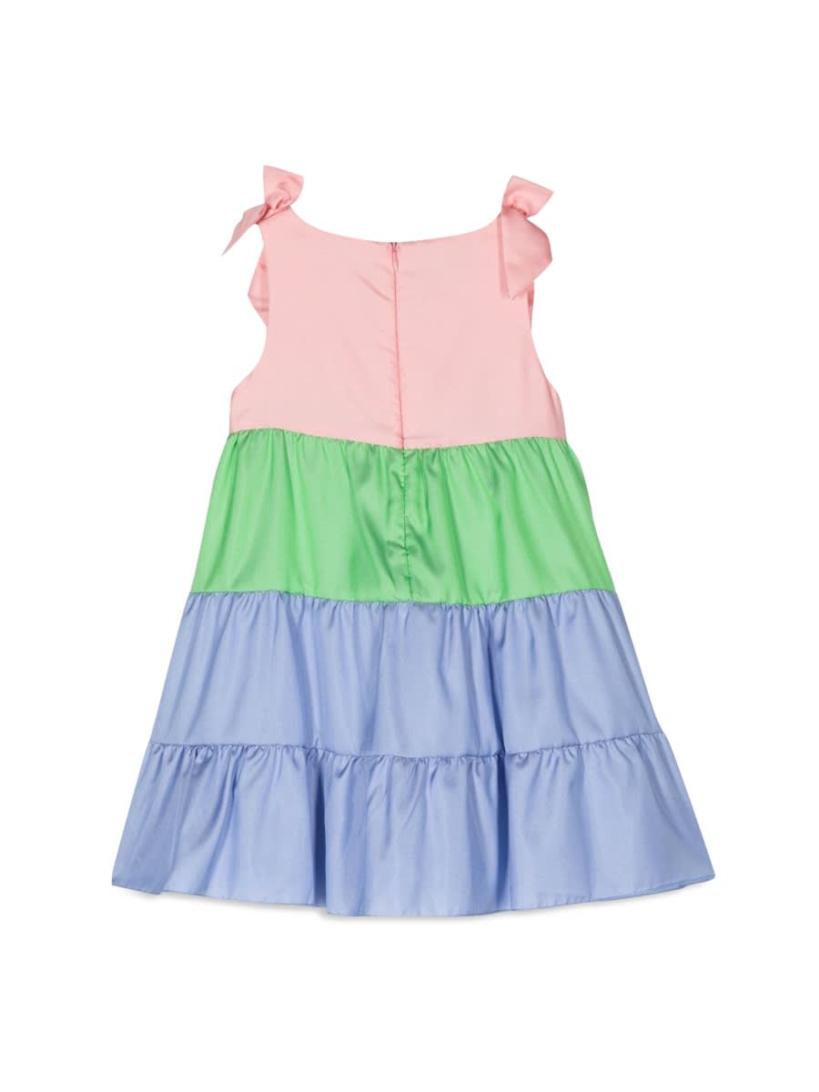 Mimisol Multicolor Satin Dress In Multicolour