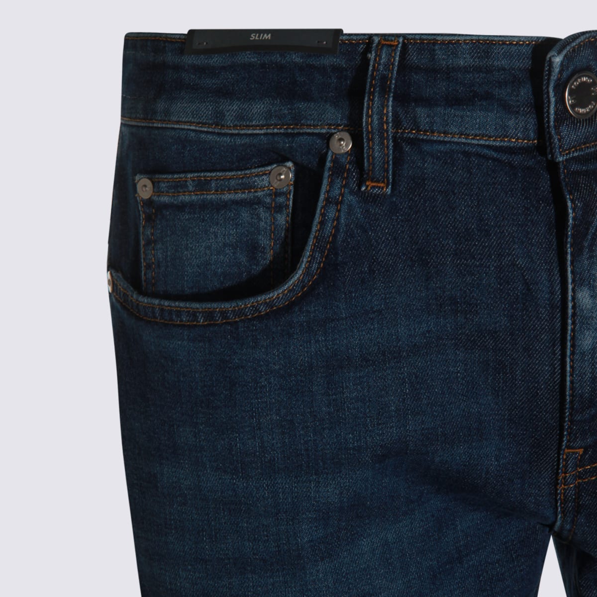 Pt Torino Straight Trousers With Belt Loops And Pockets In Blue