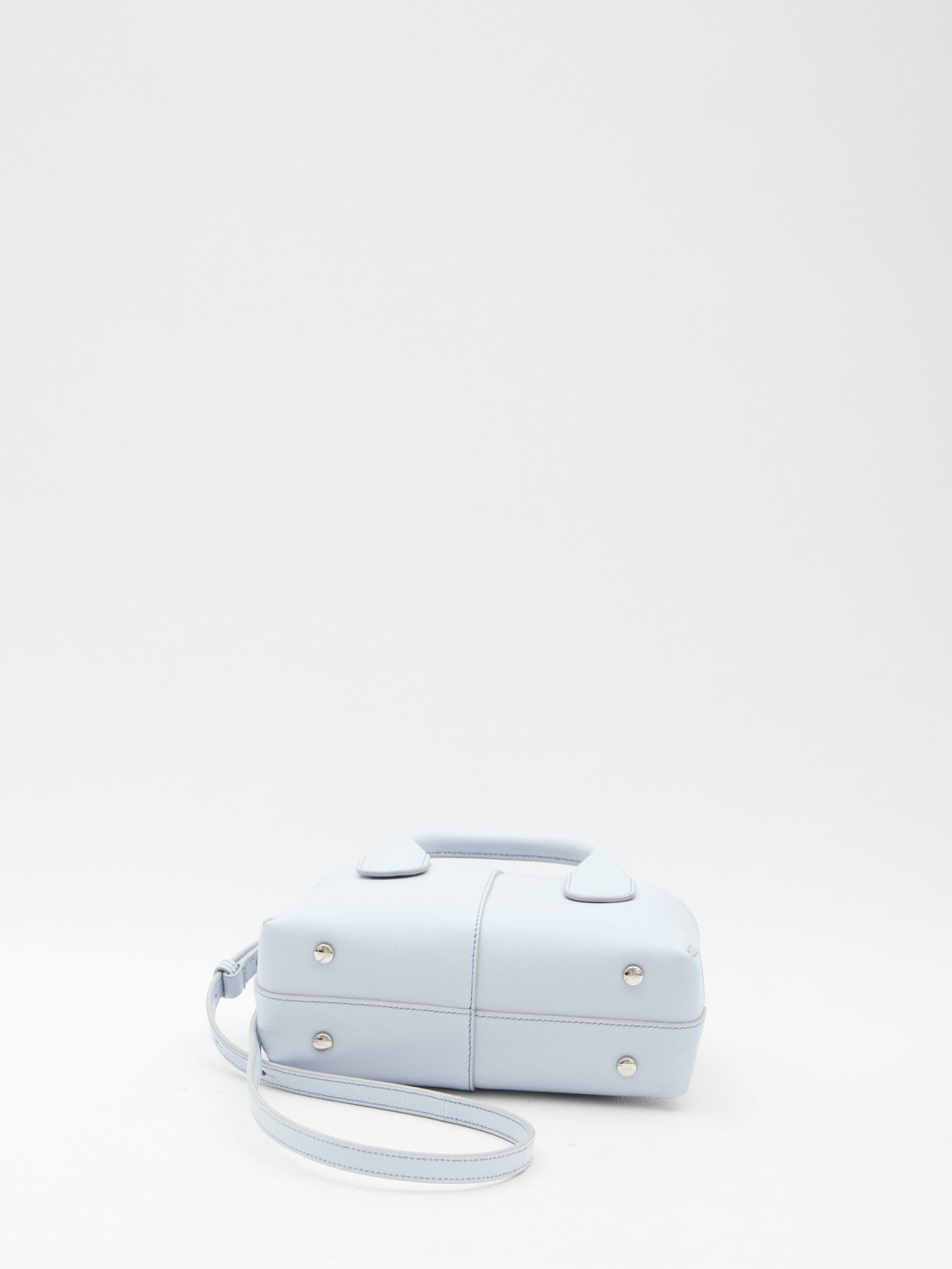 Shop Tod's Leather Mini Bag In Light Blue