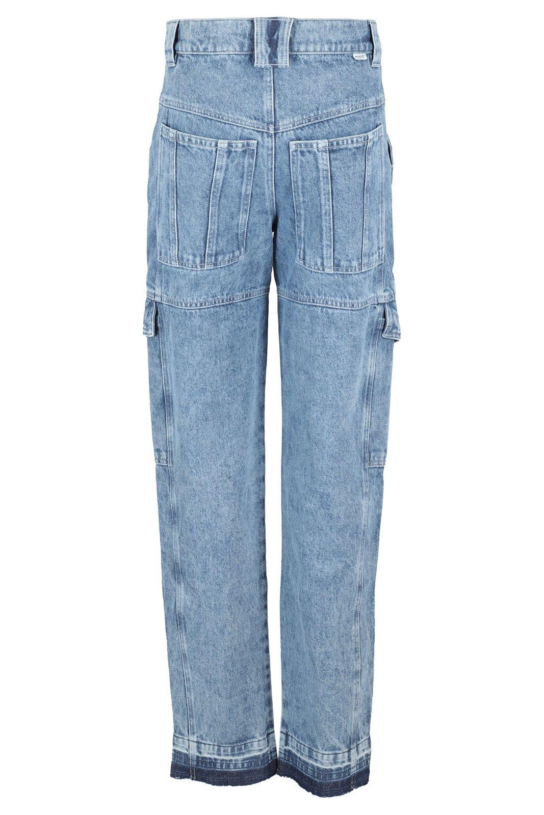 Shop Isabel Marant Étoile Striaght-leg Mid-rise Jeans In Blue