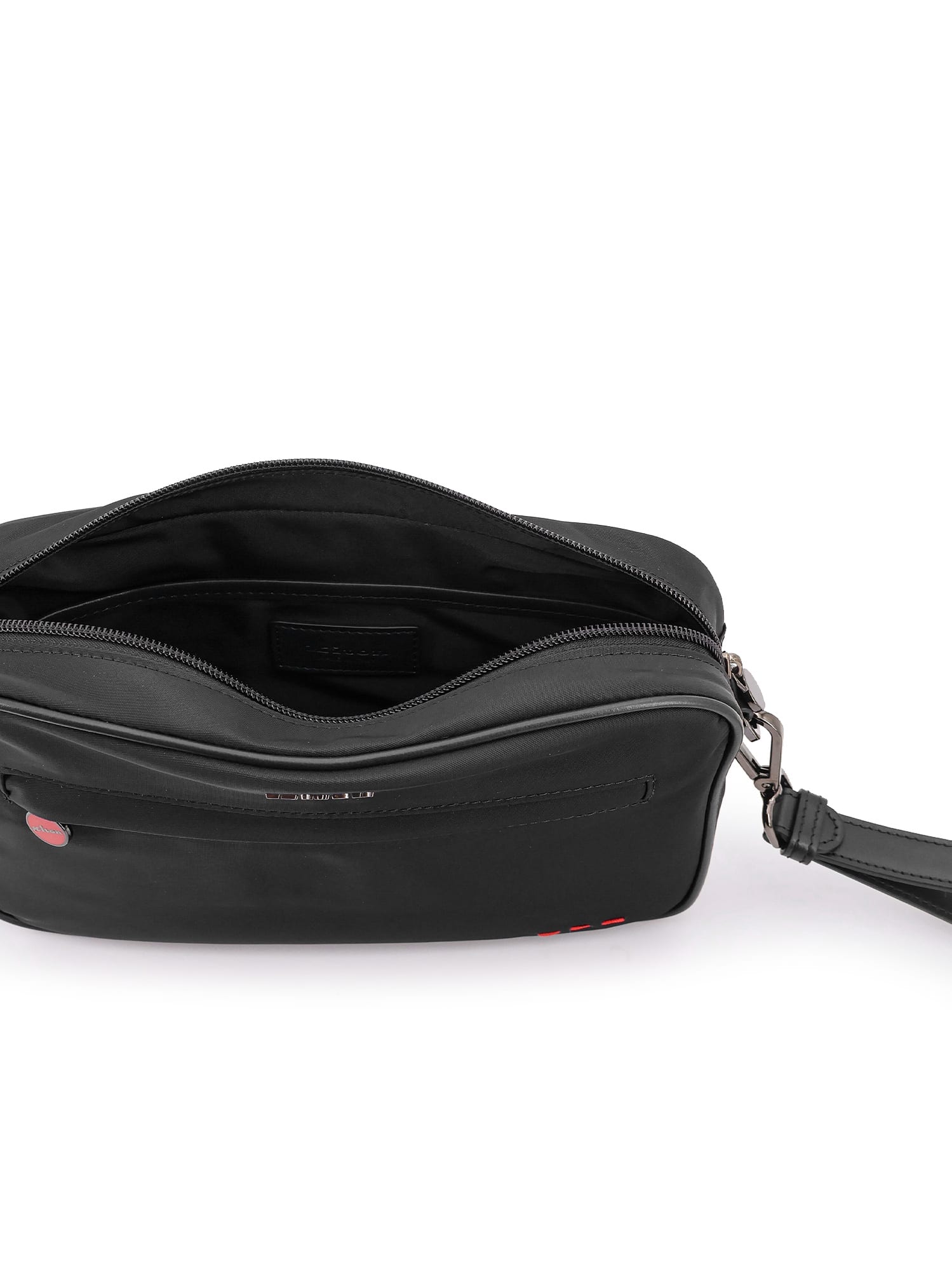 Kiton Nylon Clutch Bag With Iconic Logo Embroidery