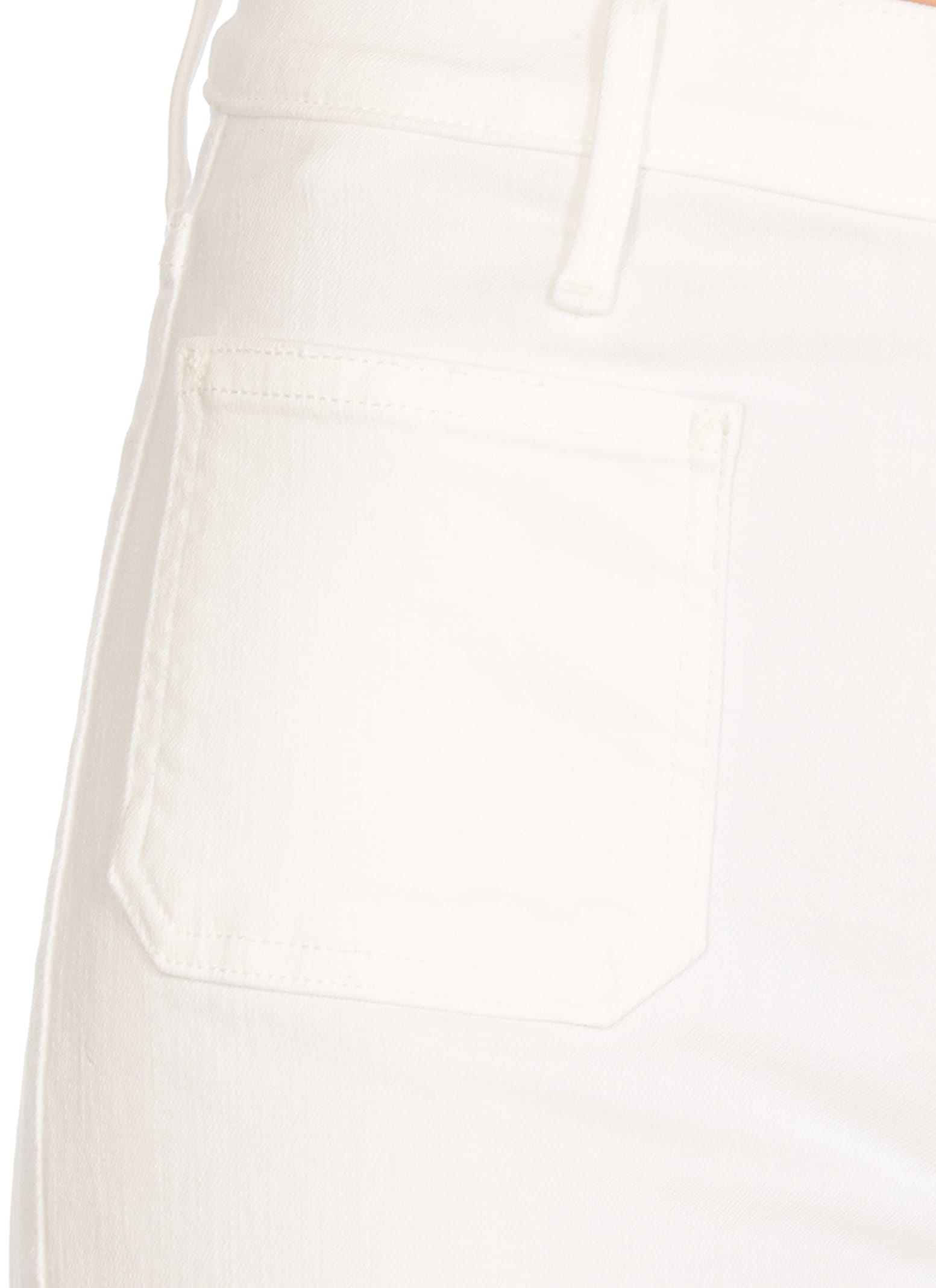 Mother Straight Wide-leg Cotton Trousers
