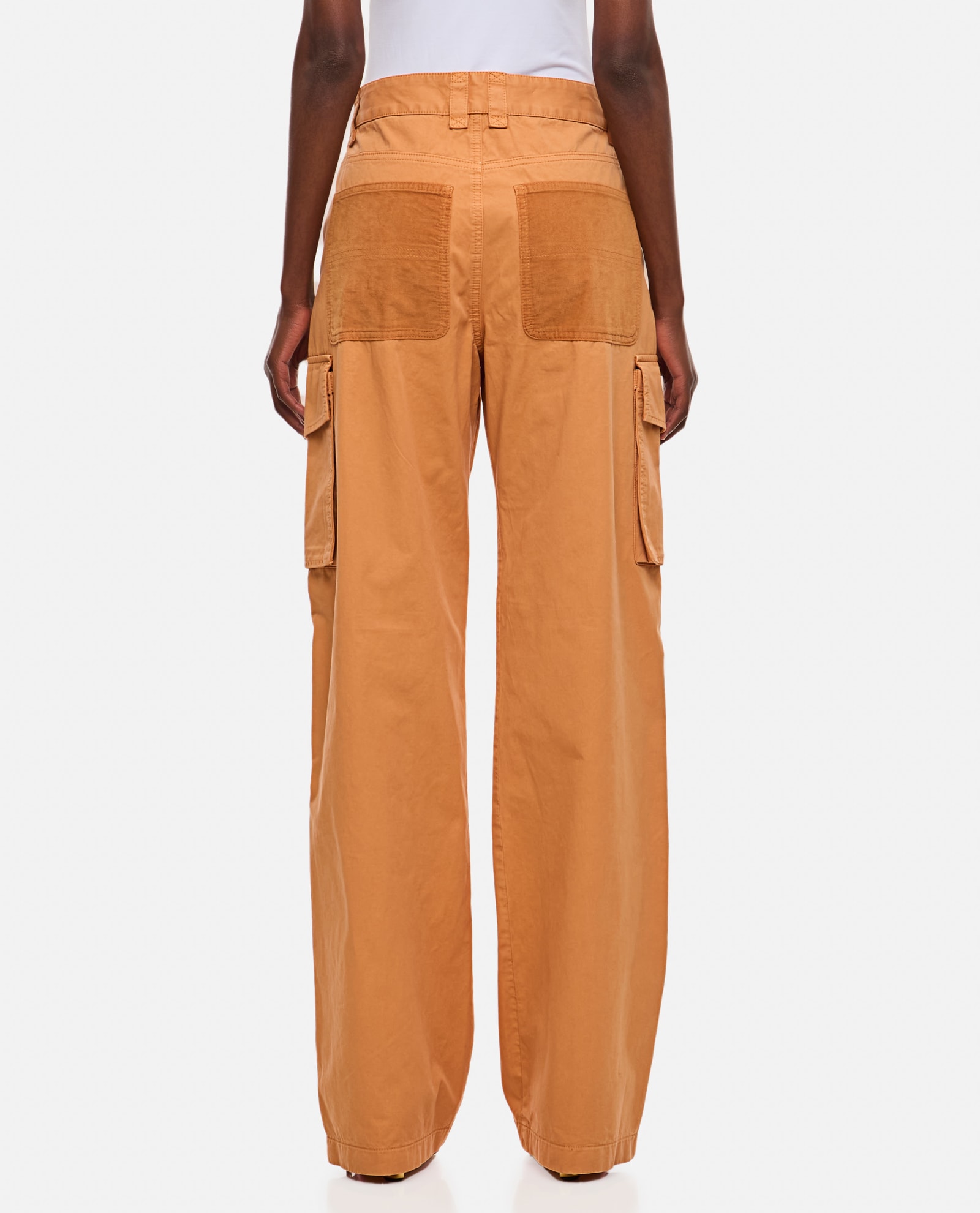 Shop Stella Mccartney Front Zip Cargo Pant In Beige