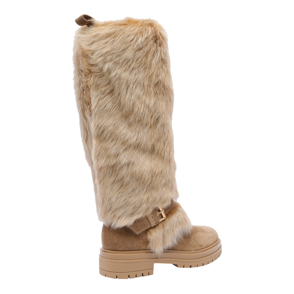 Shop Gianvito Rossi Maverick Boots In Beige