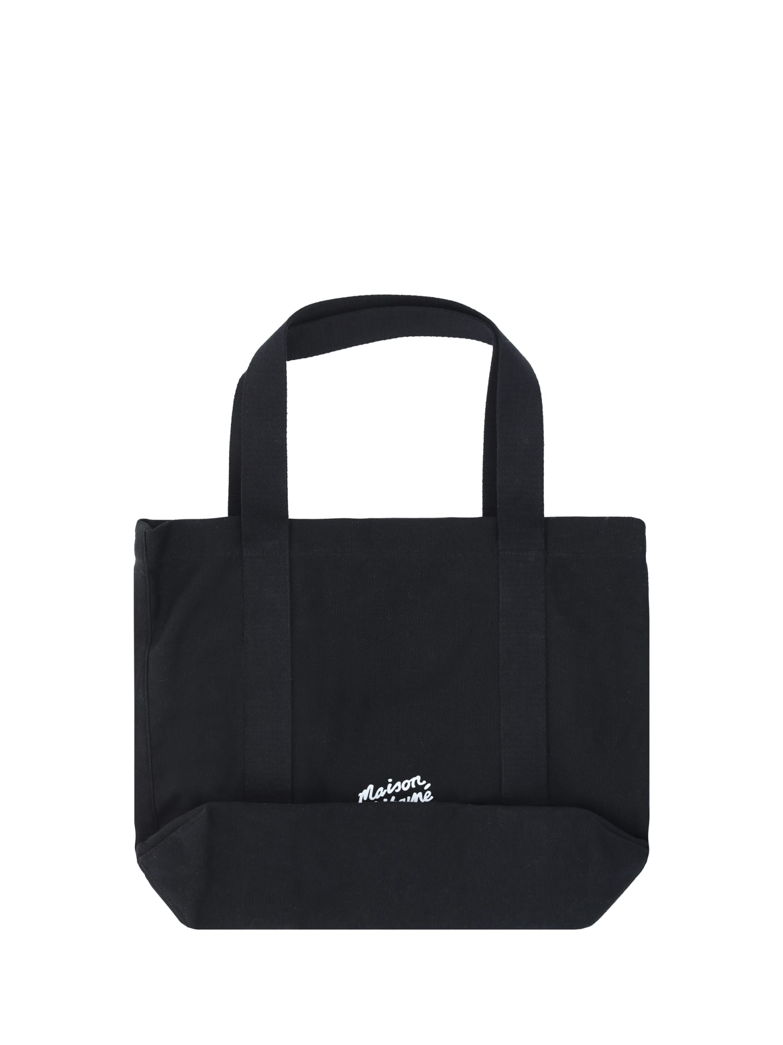 Shop Maison Kitsuné Fox Head Handbag In Black
