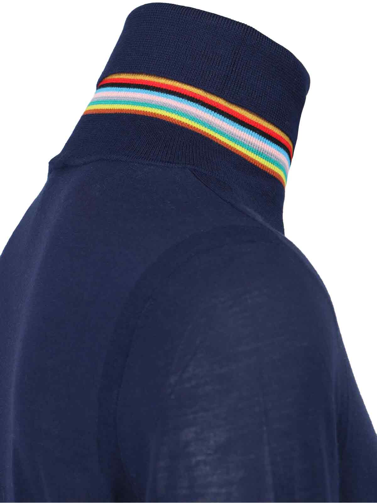 Shop Paul Smith Signature Stripe Turtleneck Sweater In Blue