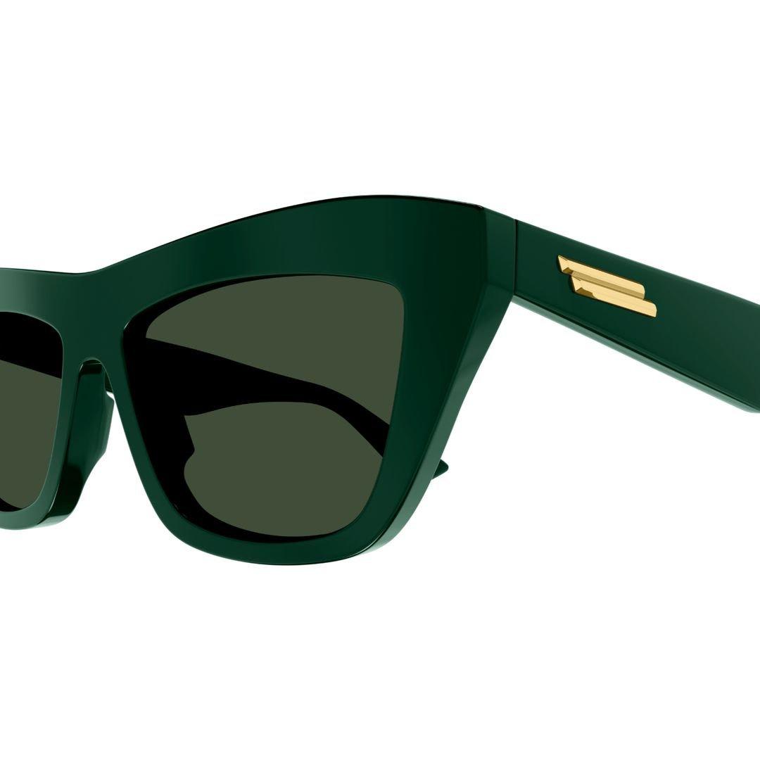 Shop Bottega Veneta Cat-eye Frame Sunglasses In 007 Green Green Green