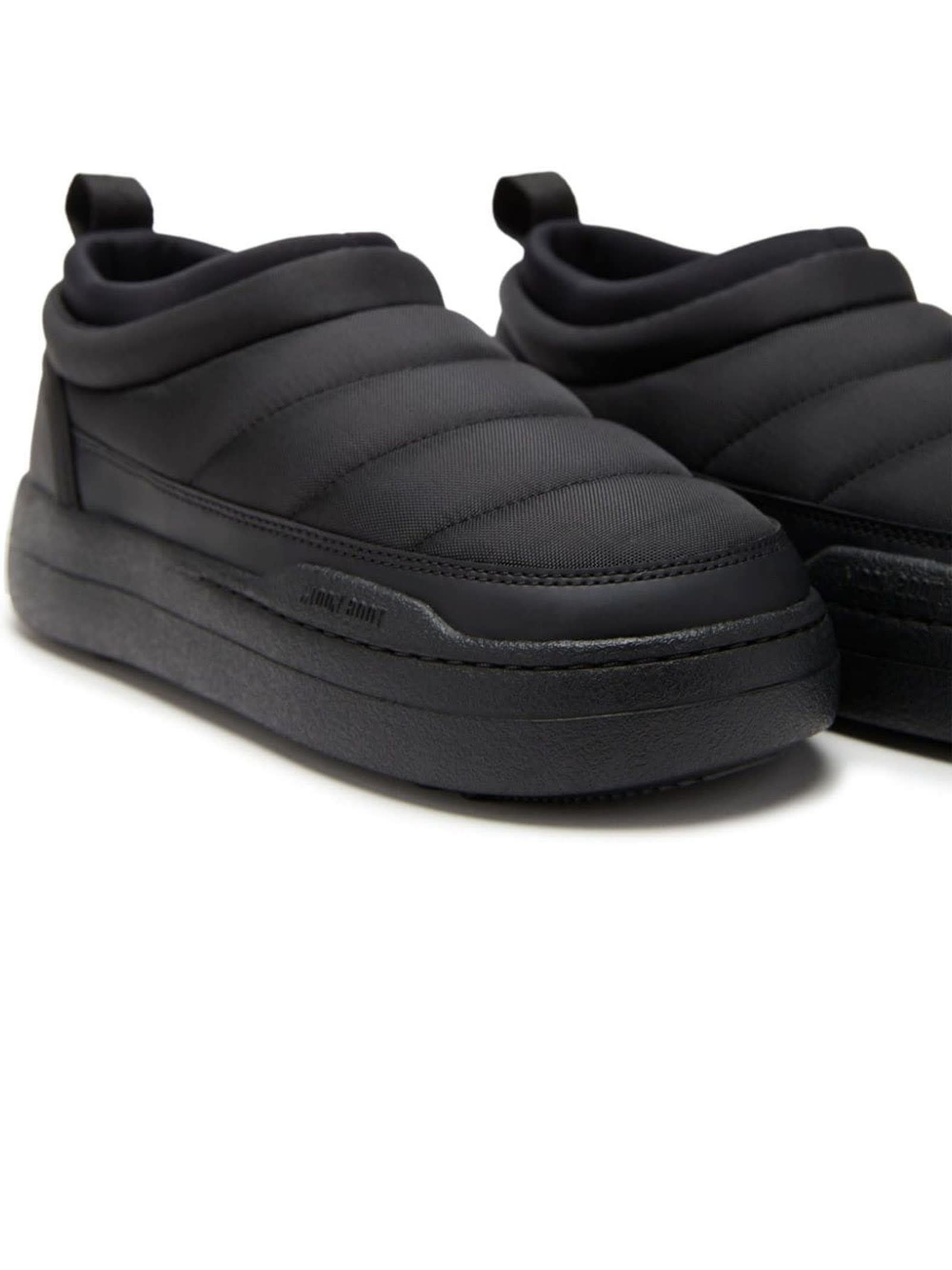 Shop Moon Boot Black Nylon Park Sneakers