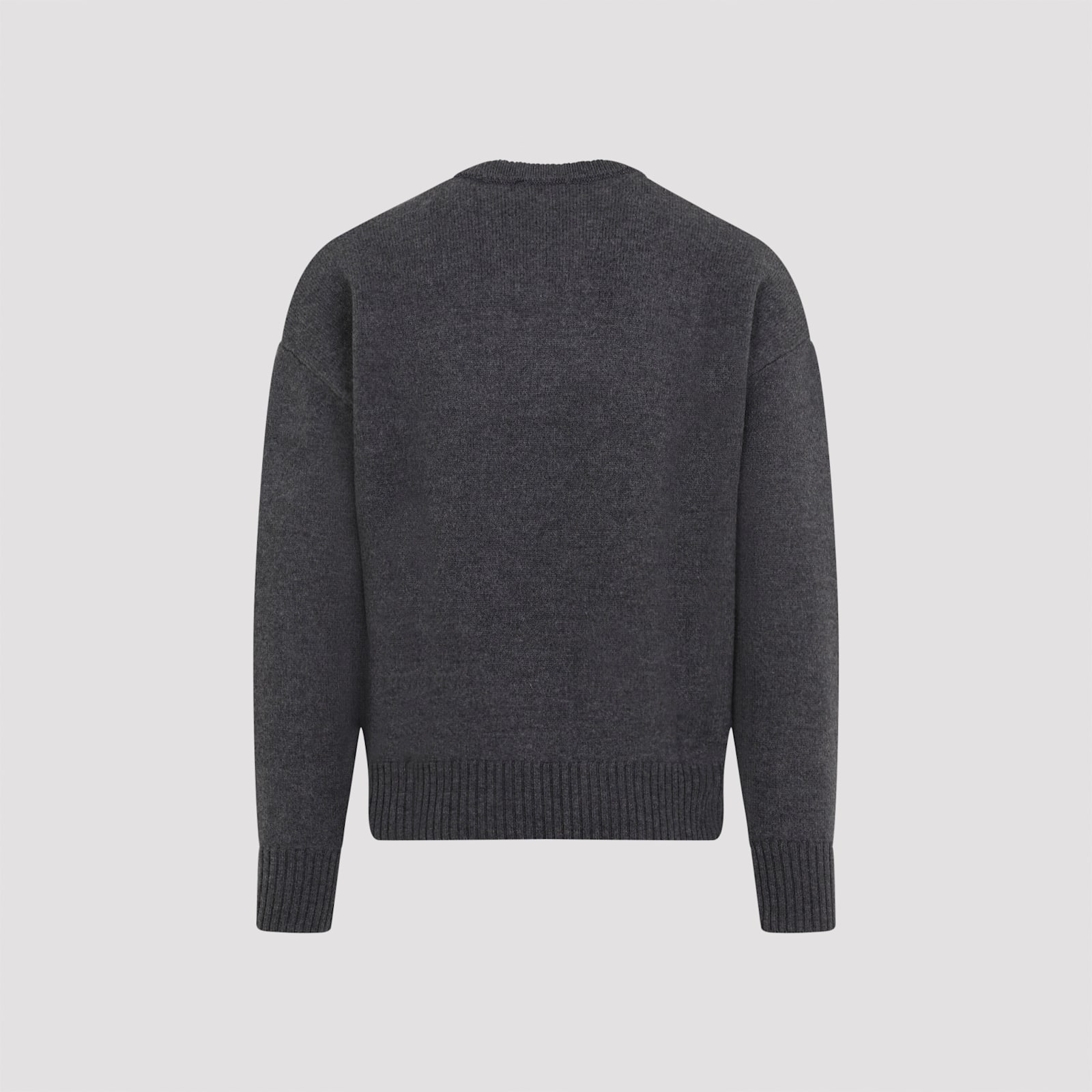 Shop Ami Alexandre Mattiussi Adc Crewneck Sweater In Grey Red