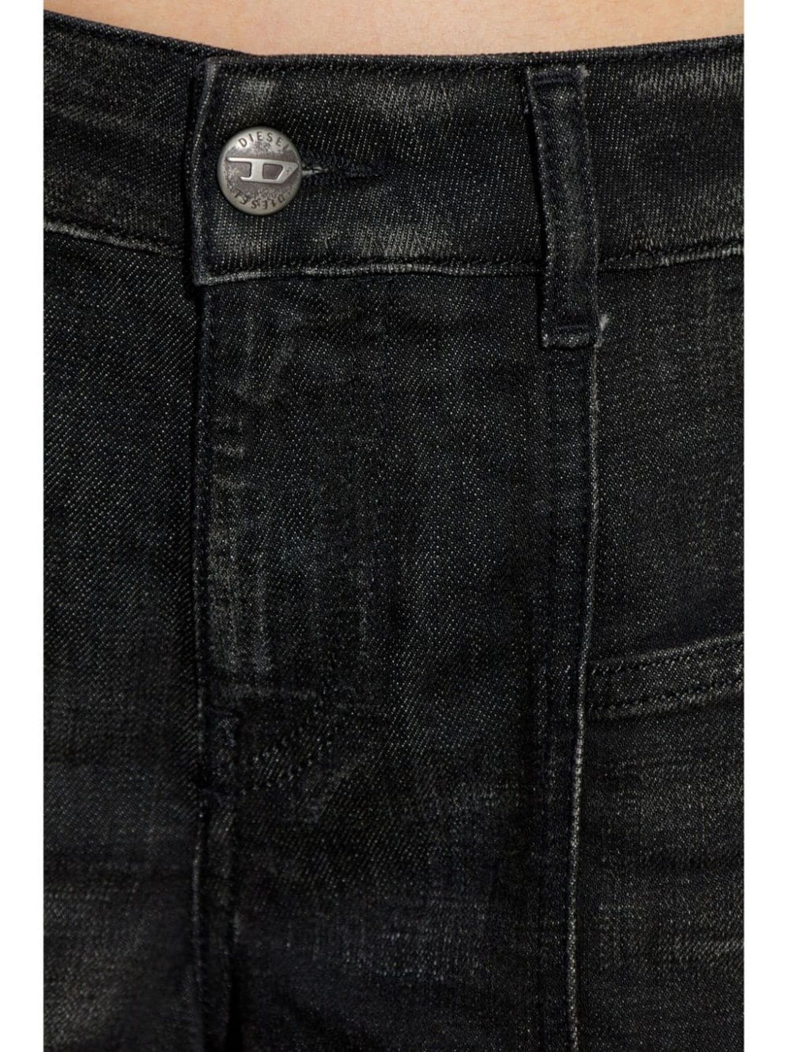 Shop Diesel D-akii Flared Jeans In Black