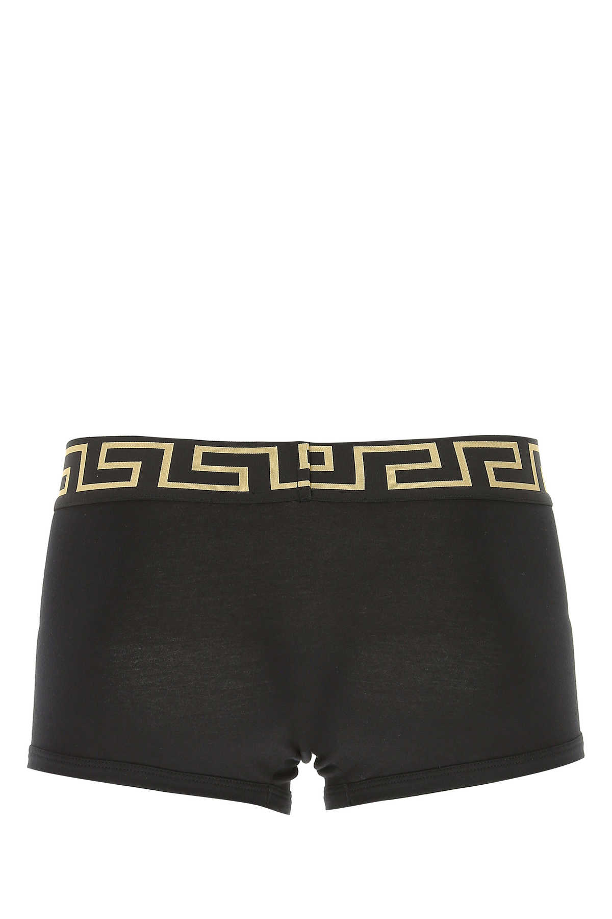 Shop Versace Black Stretch Cotton Boxer Set In A80g